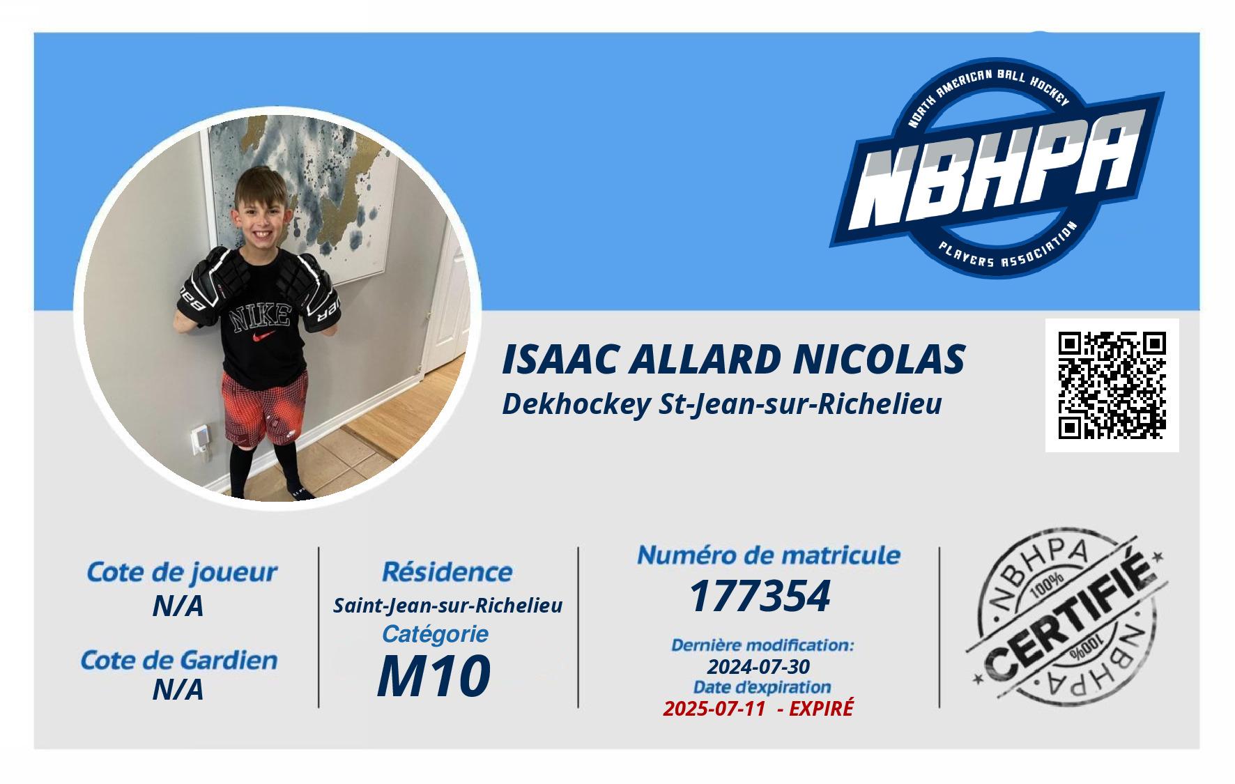 Isaac Allard Nicolas