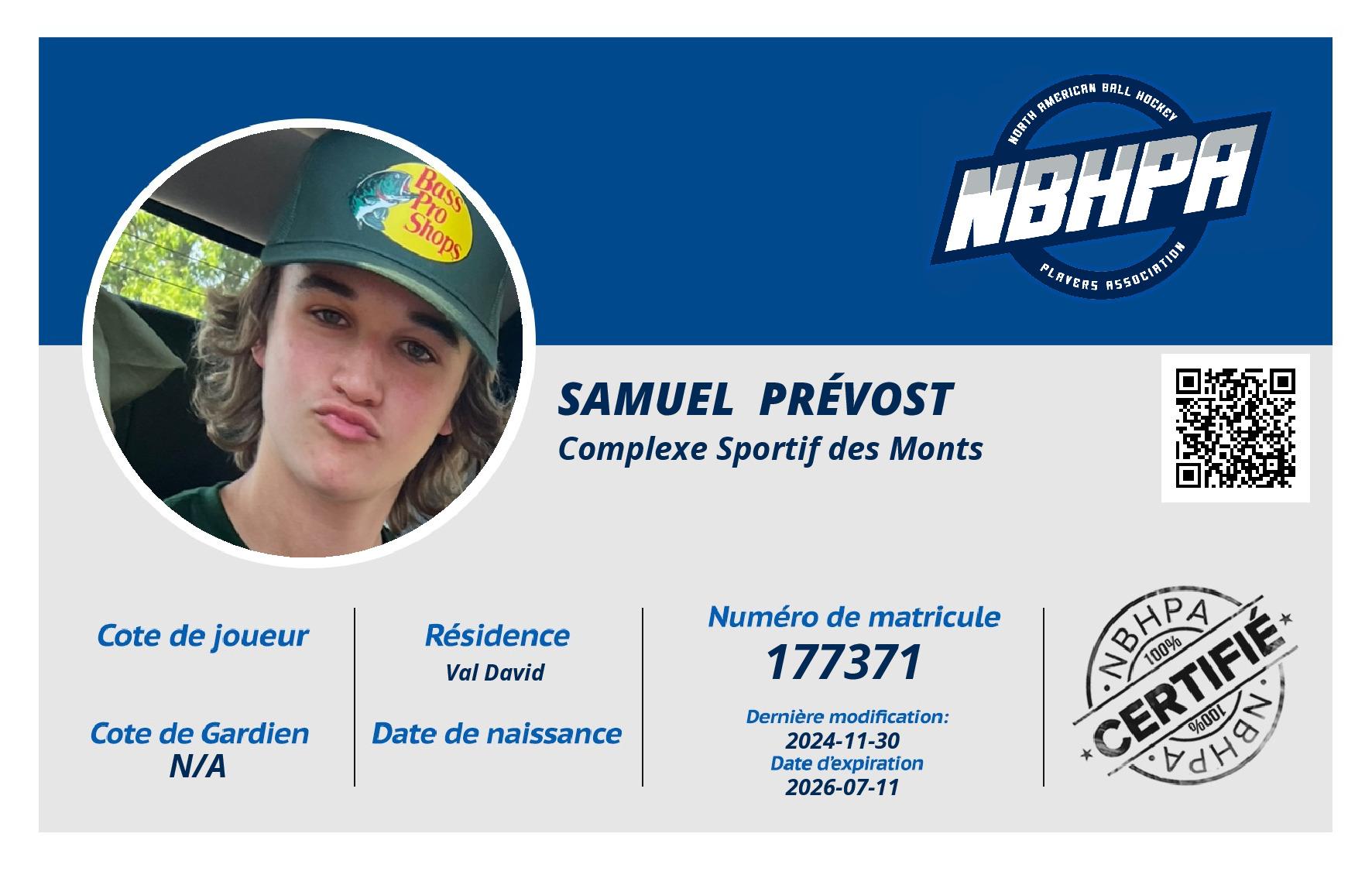 Samuel  Prévost 