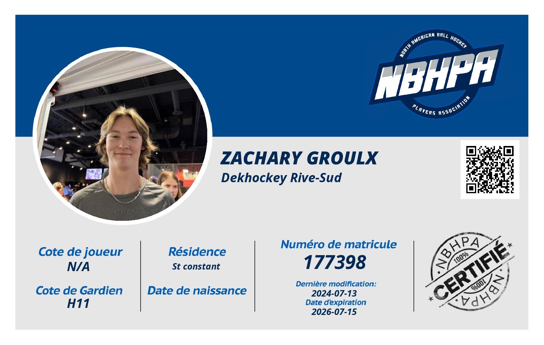 Zachary Groulx