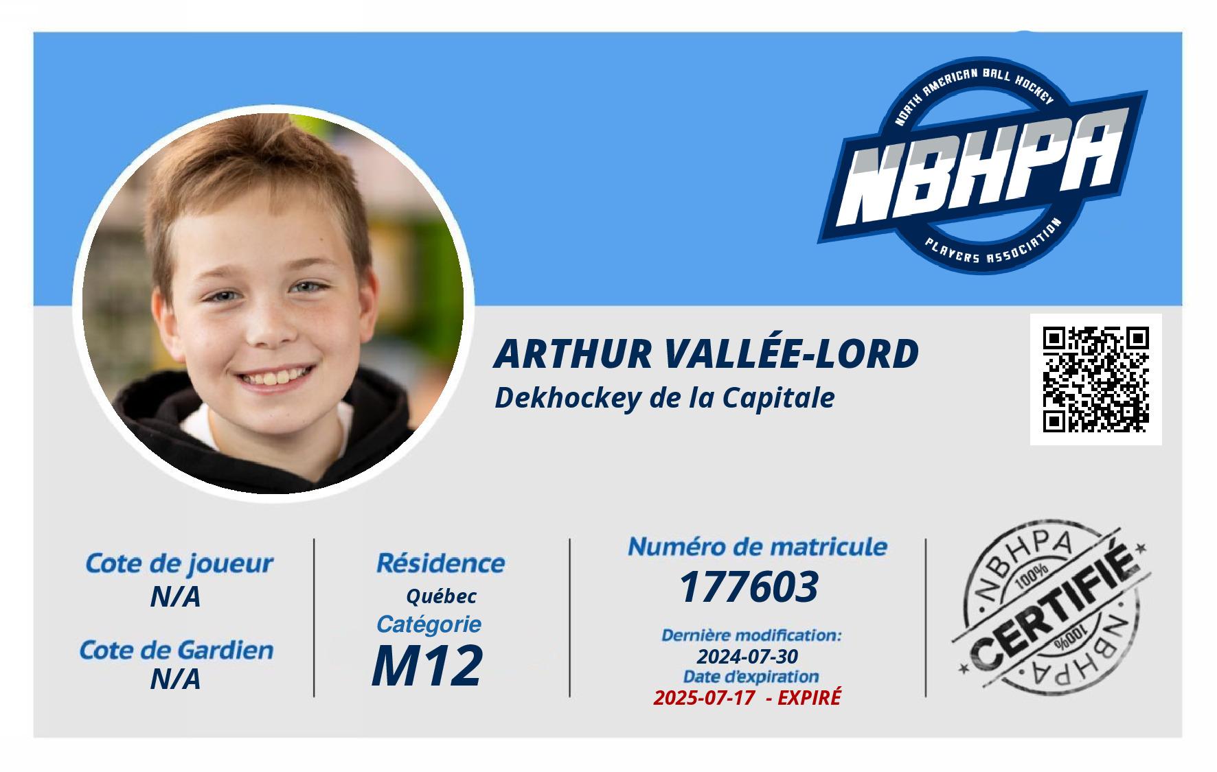 Arthur Vallée-Lord