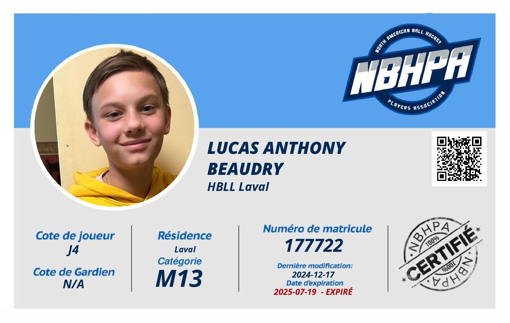 Lucas Anthony Beaudry