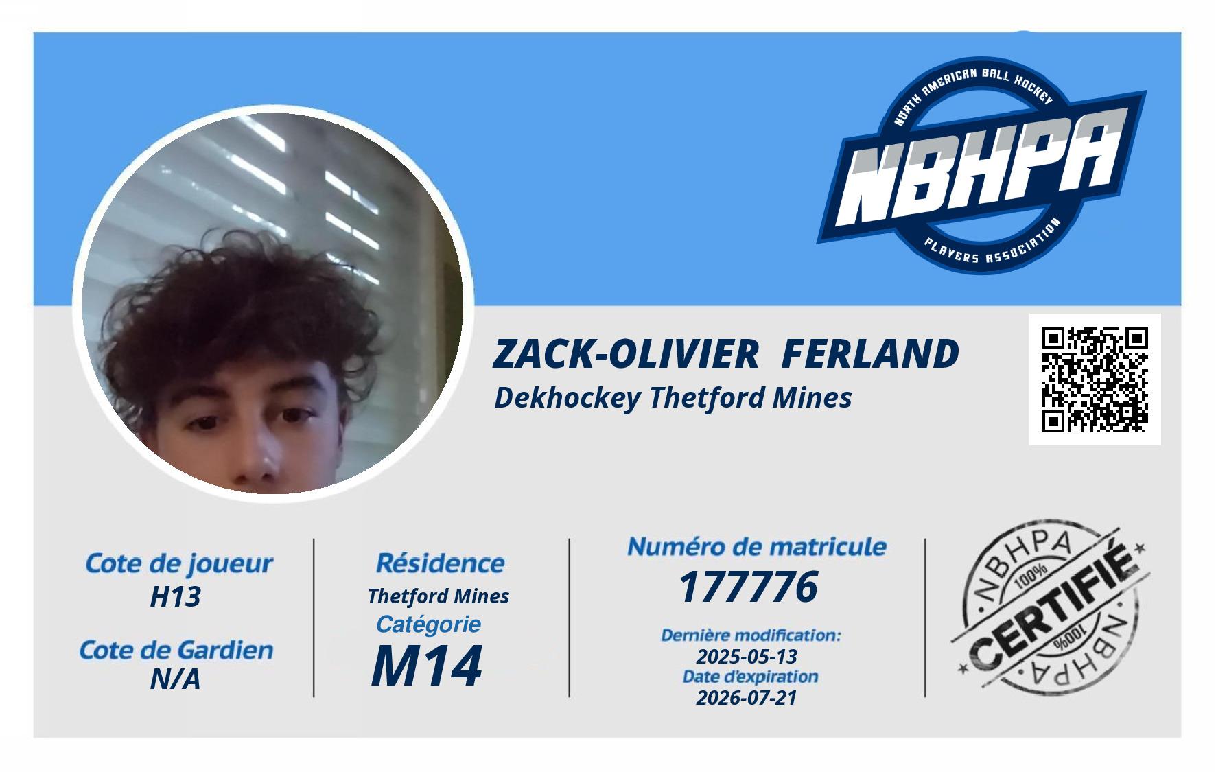 Zack-Olivier  Ferland 