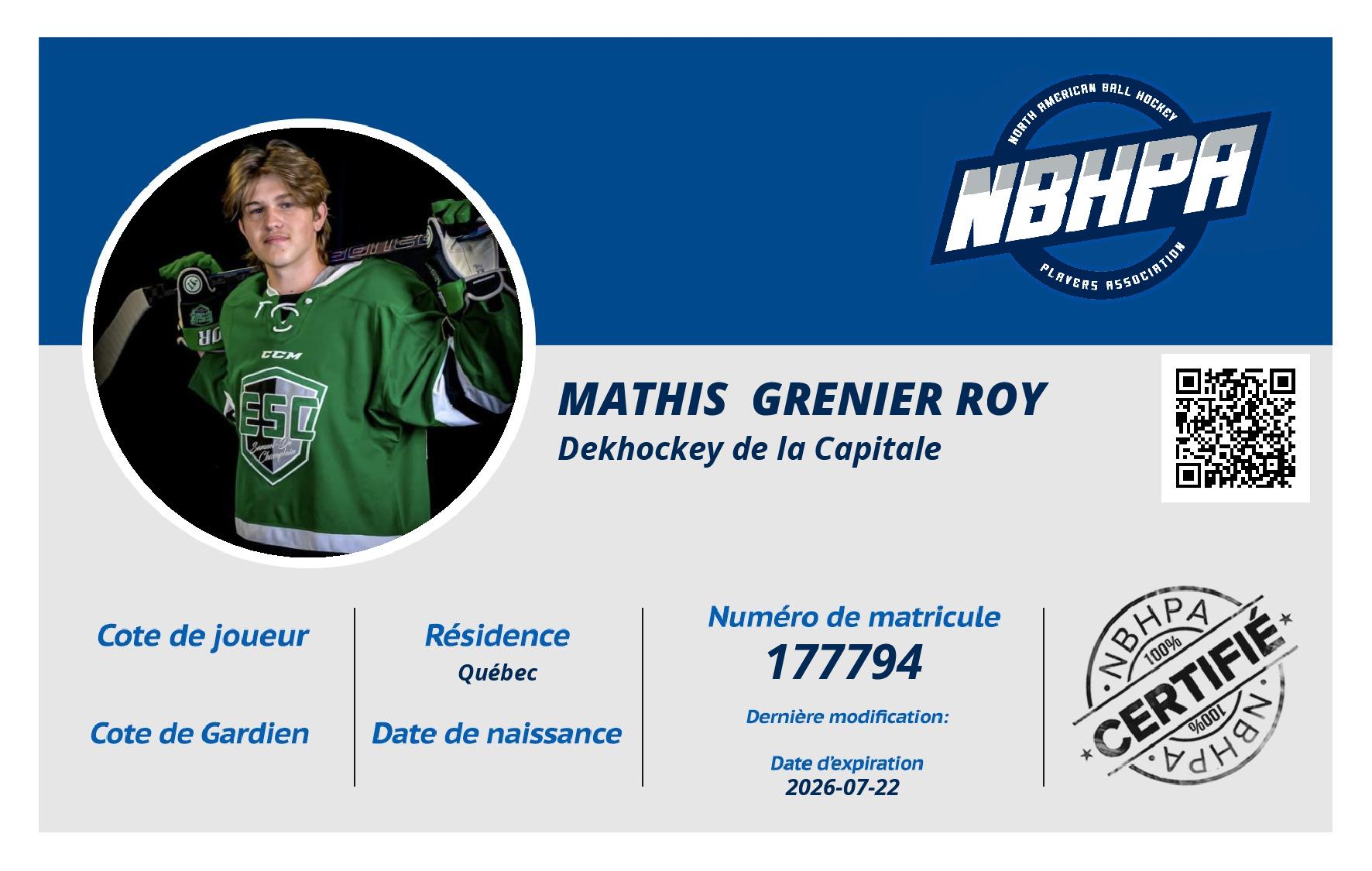 Mathis  Grenier Roy