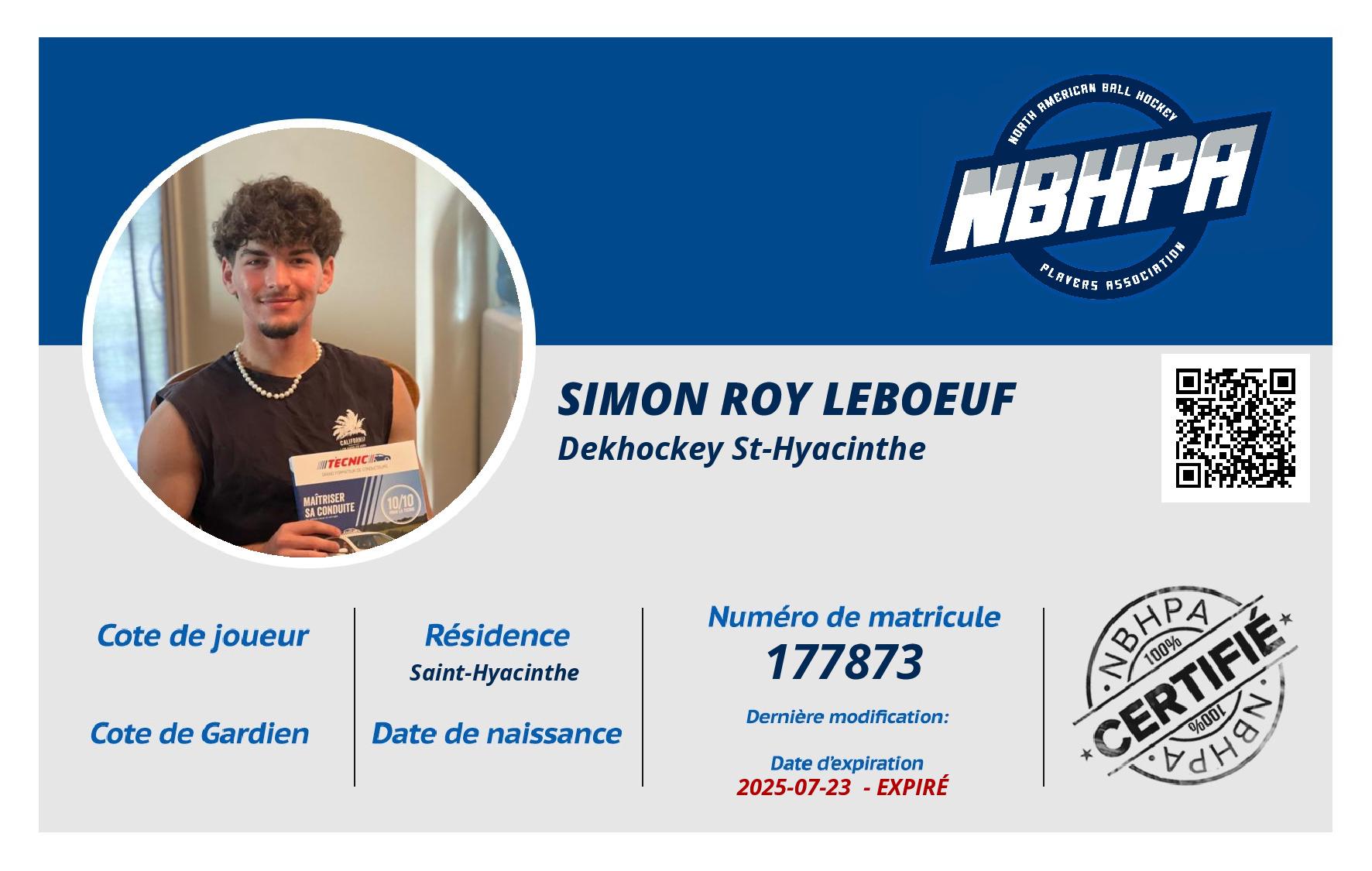 Simon Roy Leboeuf