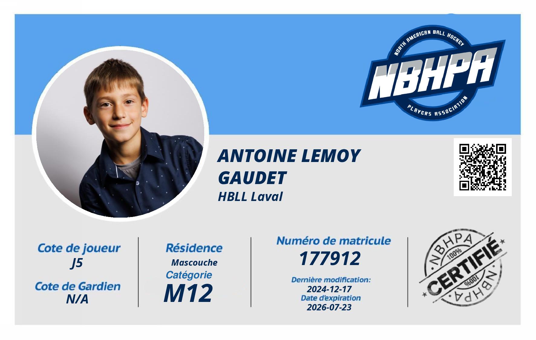 Antoine Lemoy Gaudet