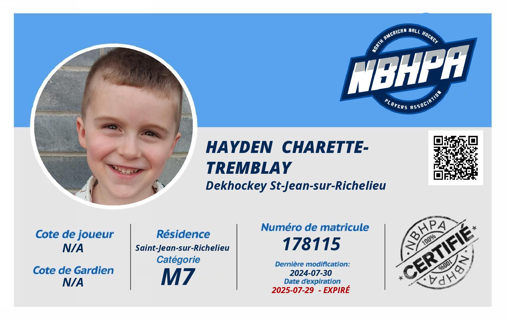 Hayden  Charette-Tremblay 