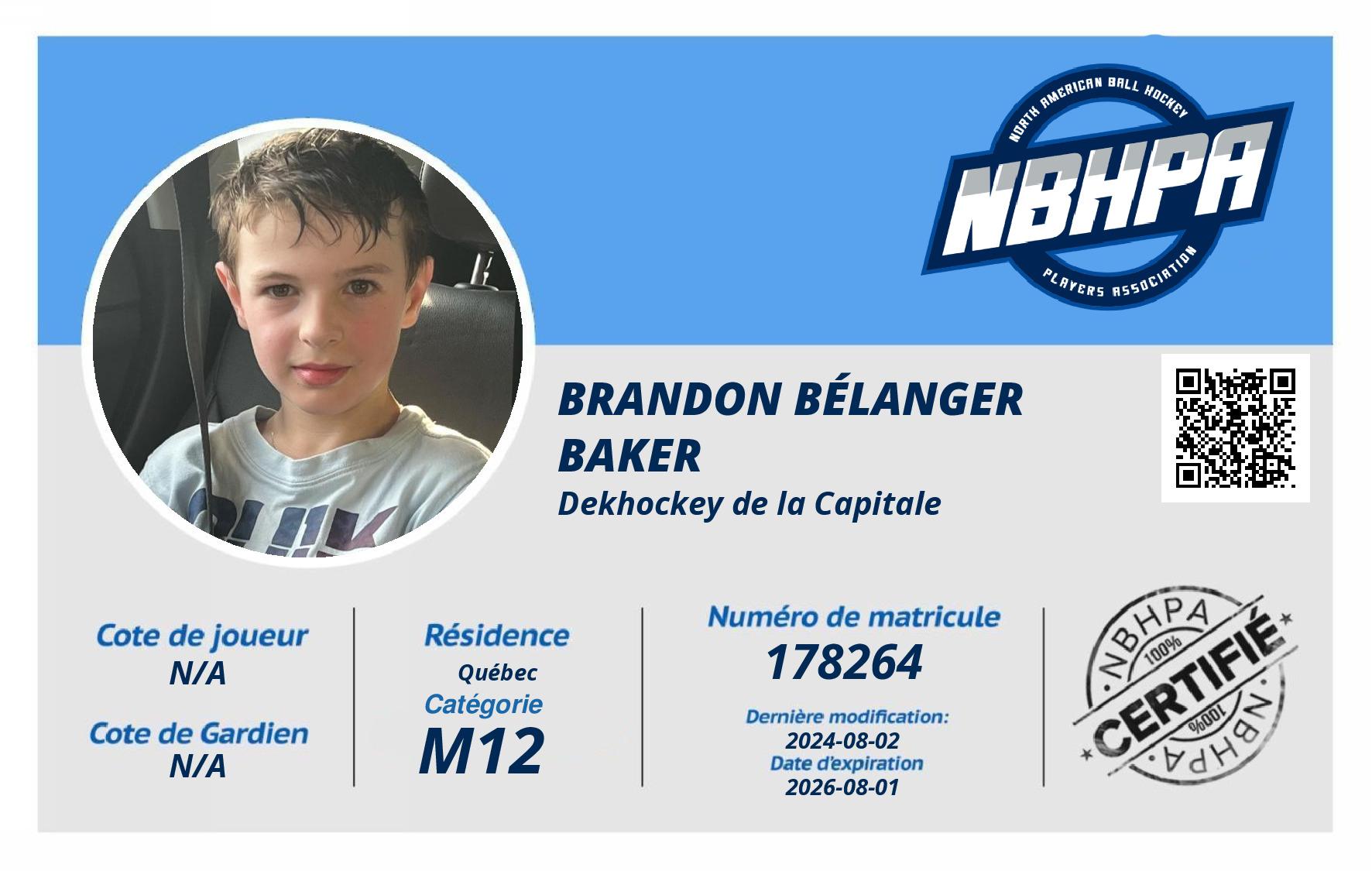 Brandon Bélanger Baker