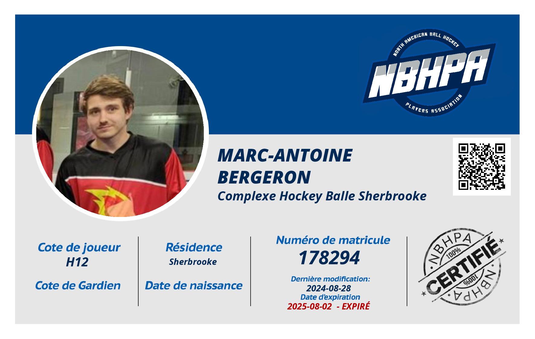 Marc-Antoine  Bergeron 
