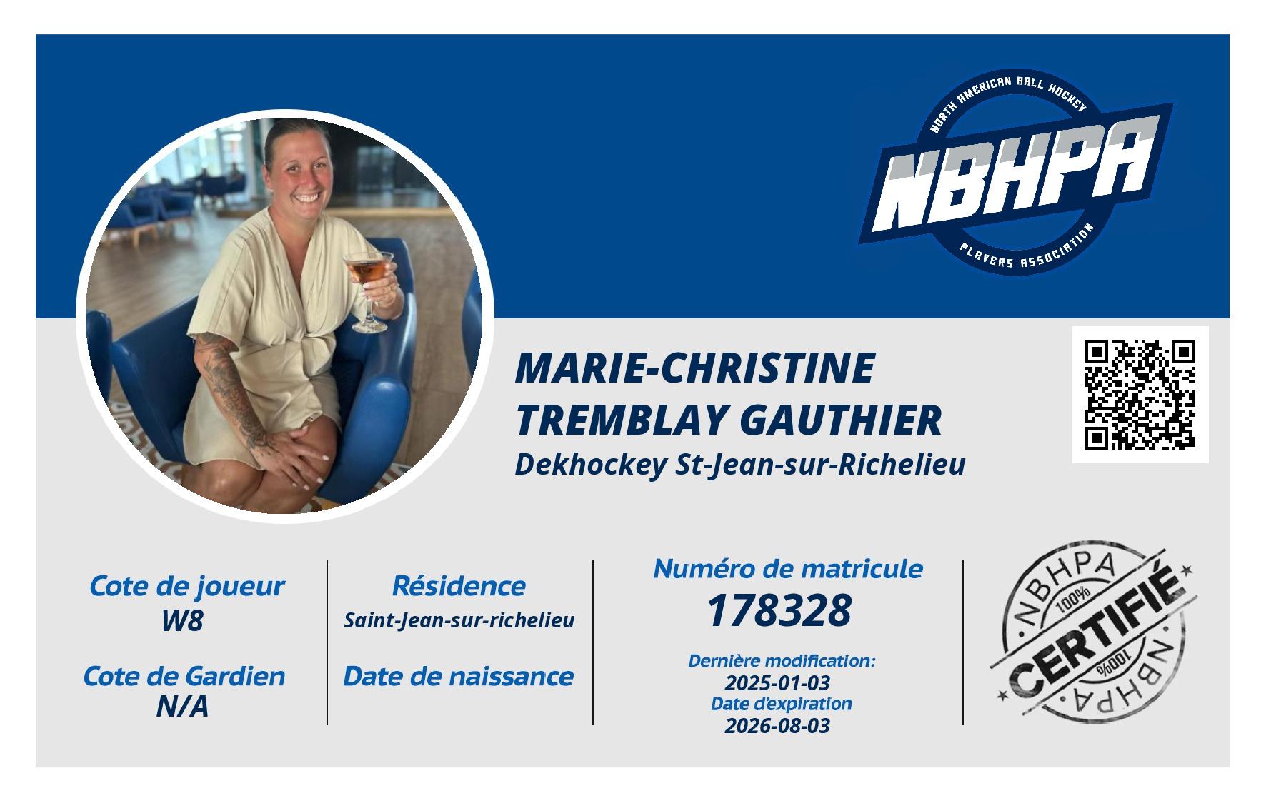 Marie-Christine Tremblay Gauthier