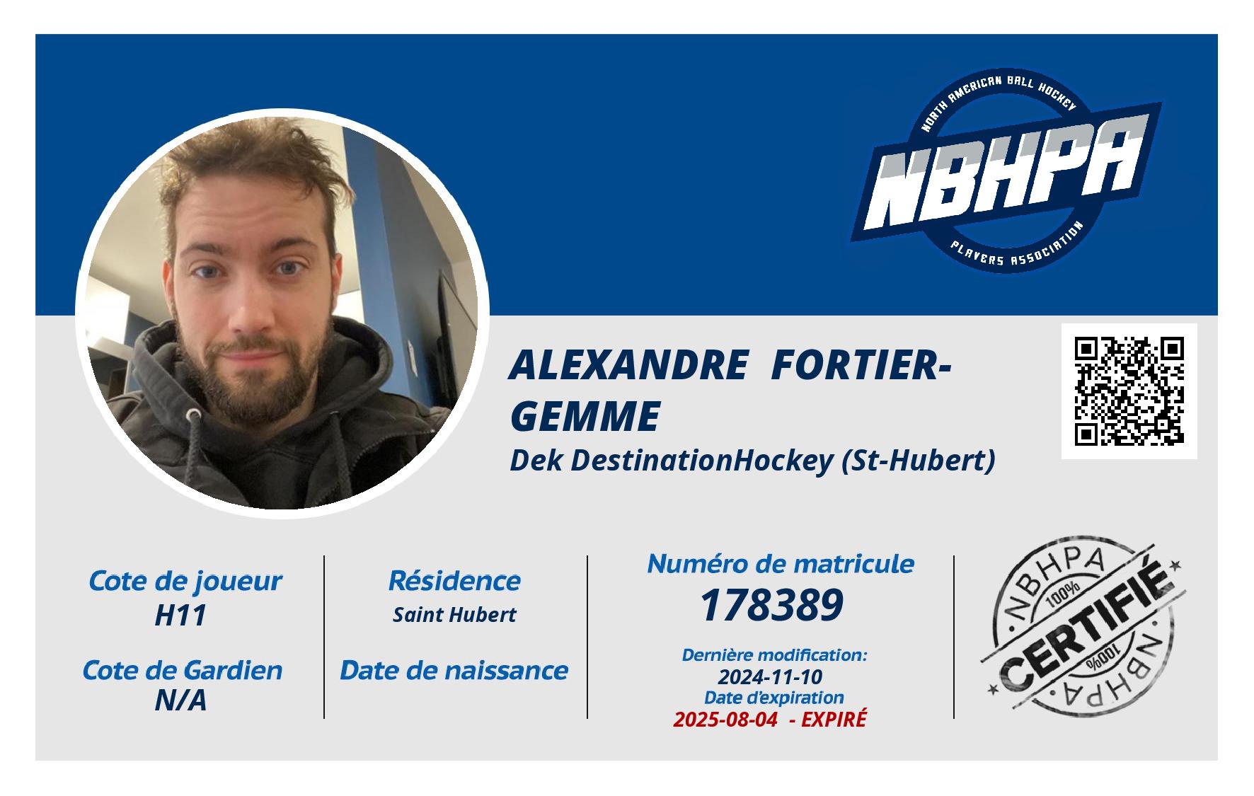 Alexandre  Fortier-Gemme