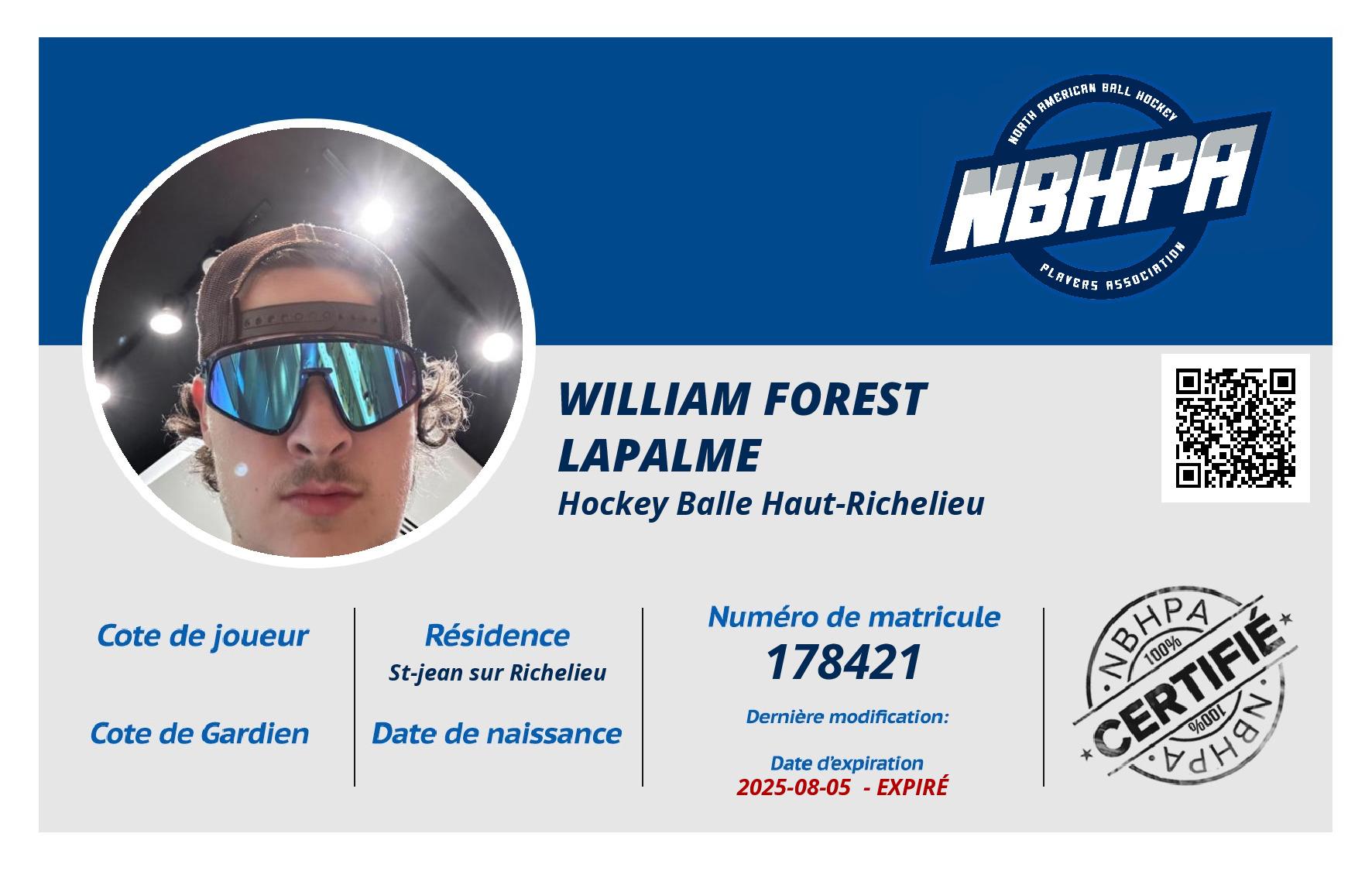 William Forest lapalme