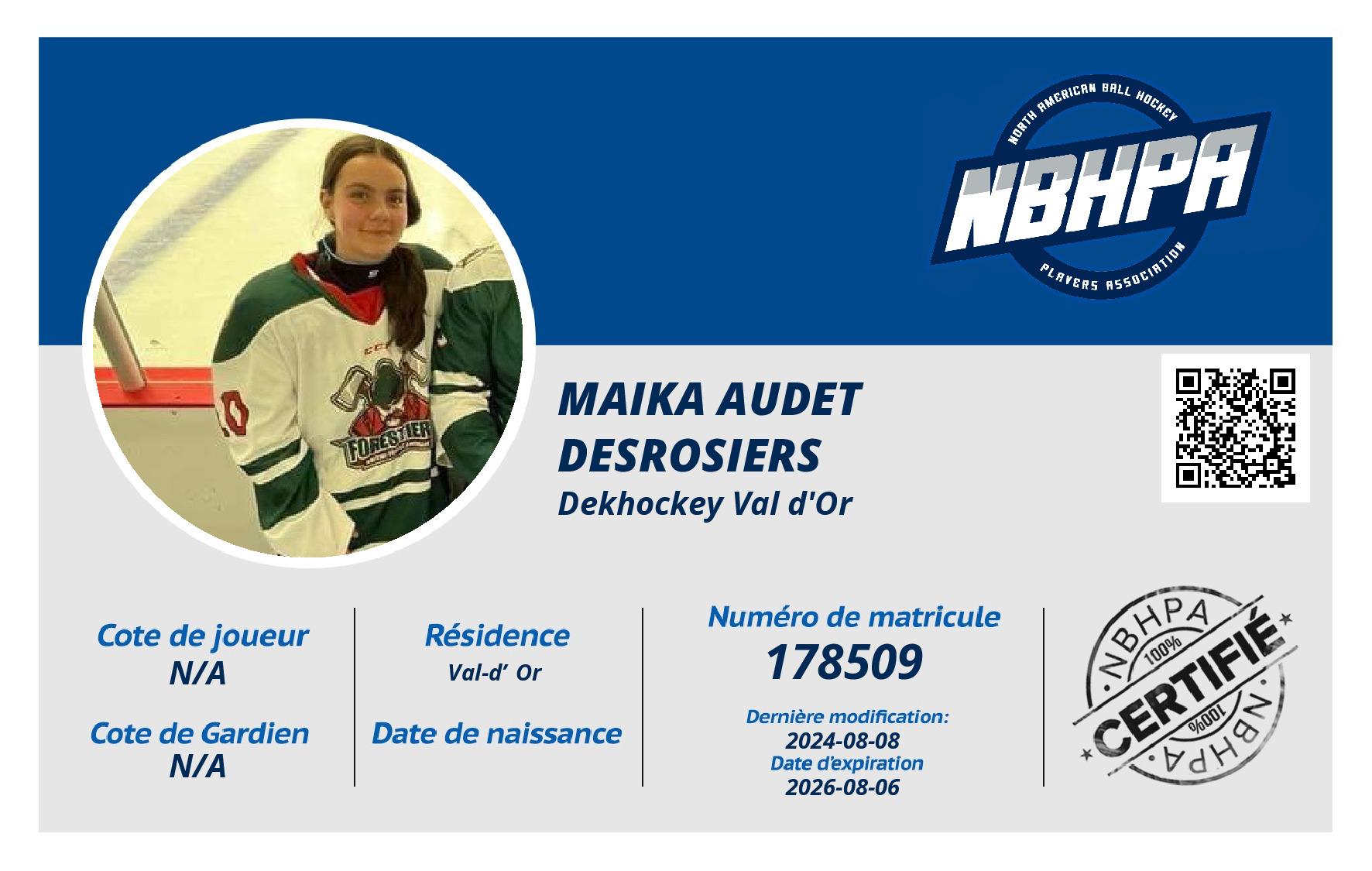 Maika Audet desrosiers