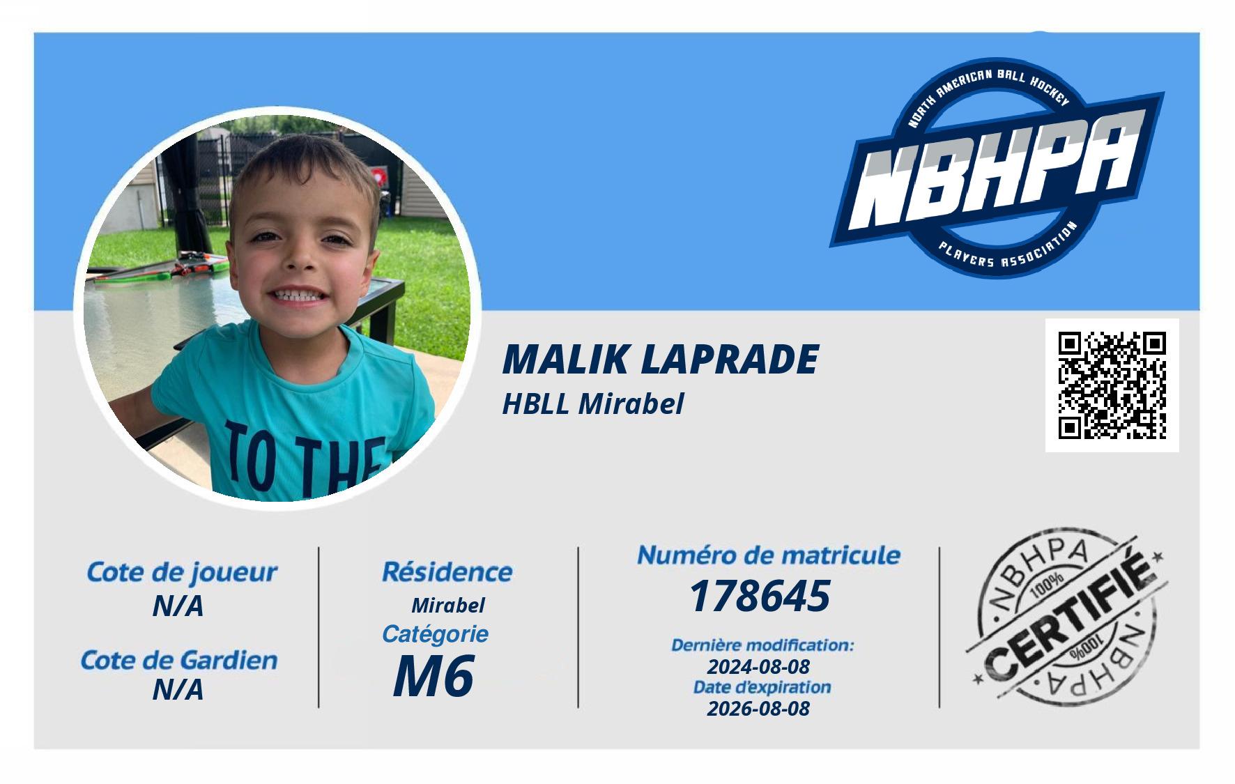 Malik Laprade 