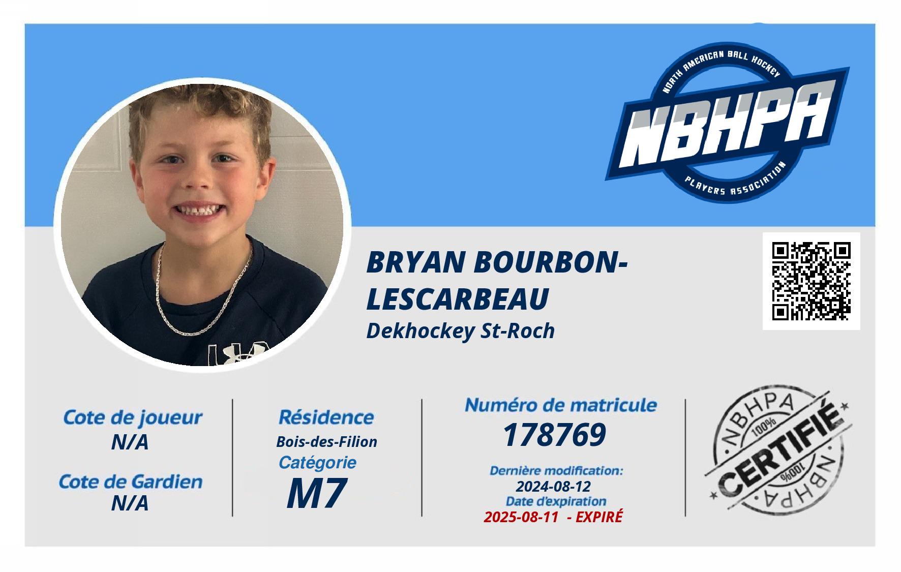 Bryan Bourbon-Lescarbeau