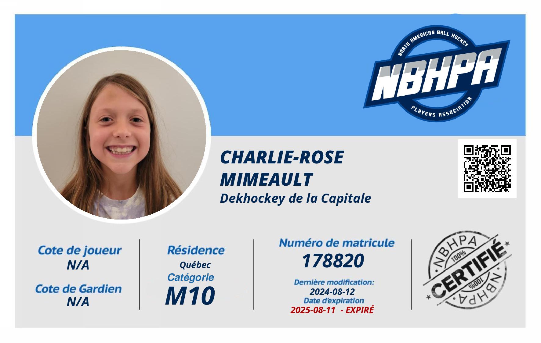 Charlie-Rose  Mimeault 