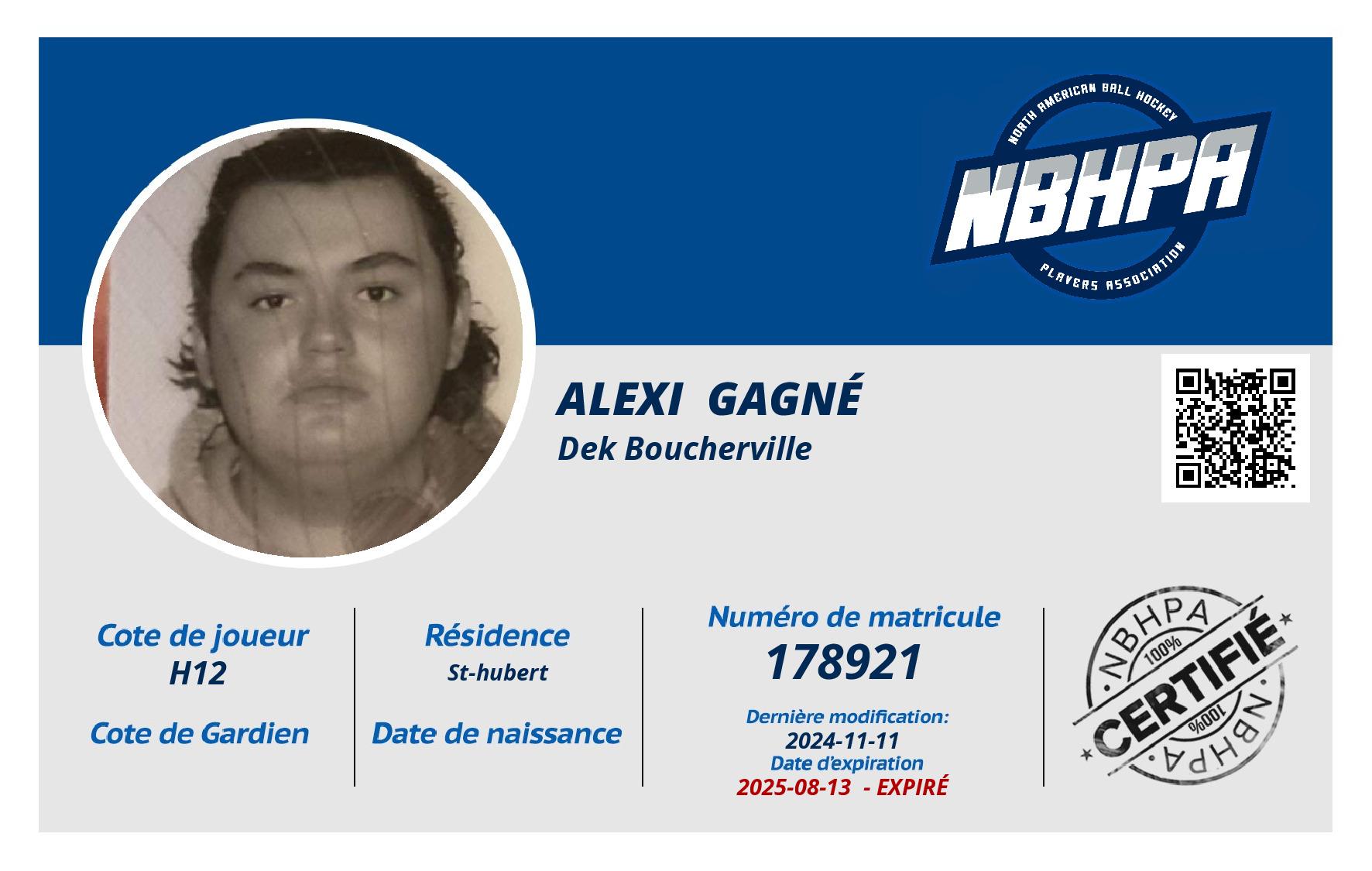 Alexi  Gagné
