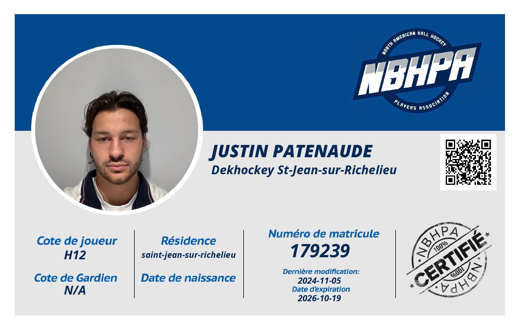 justin patenaude