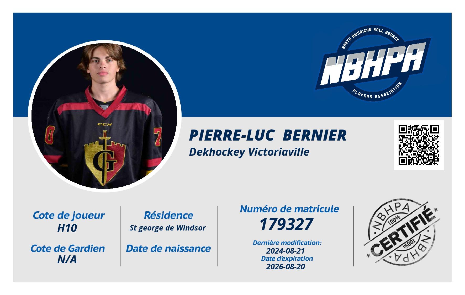 Pierre-Luc  Bernier
