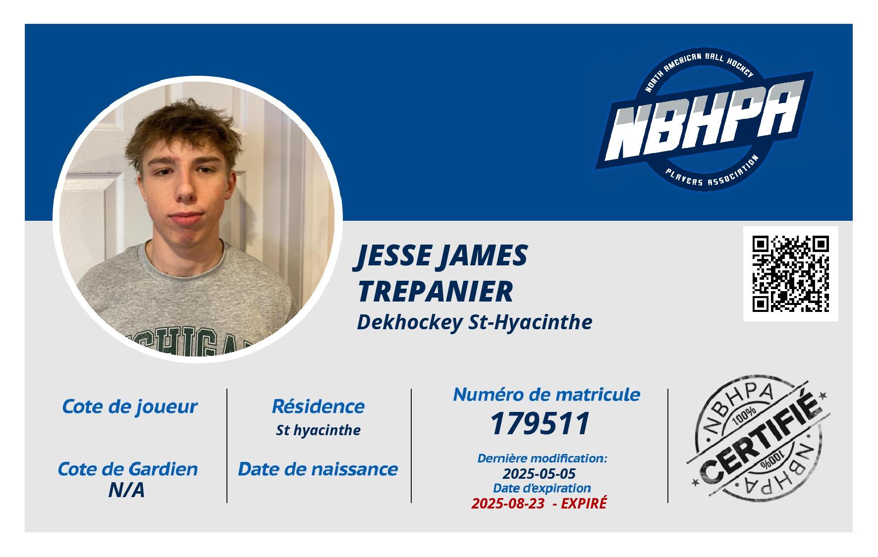 Jesse James  Trepanier 