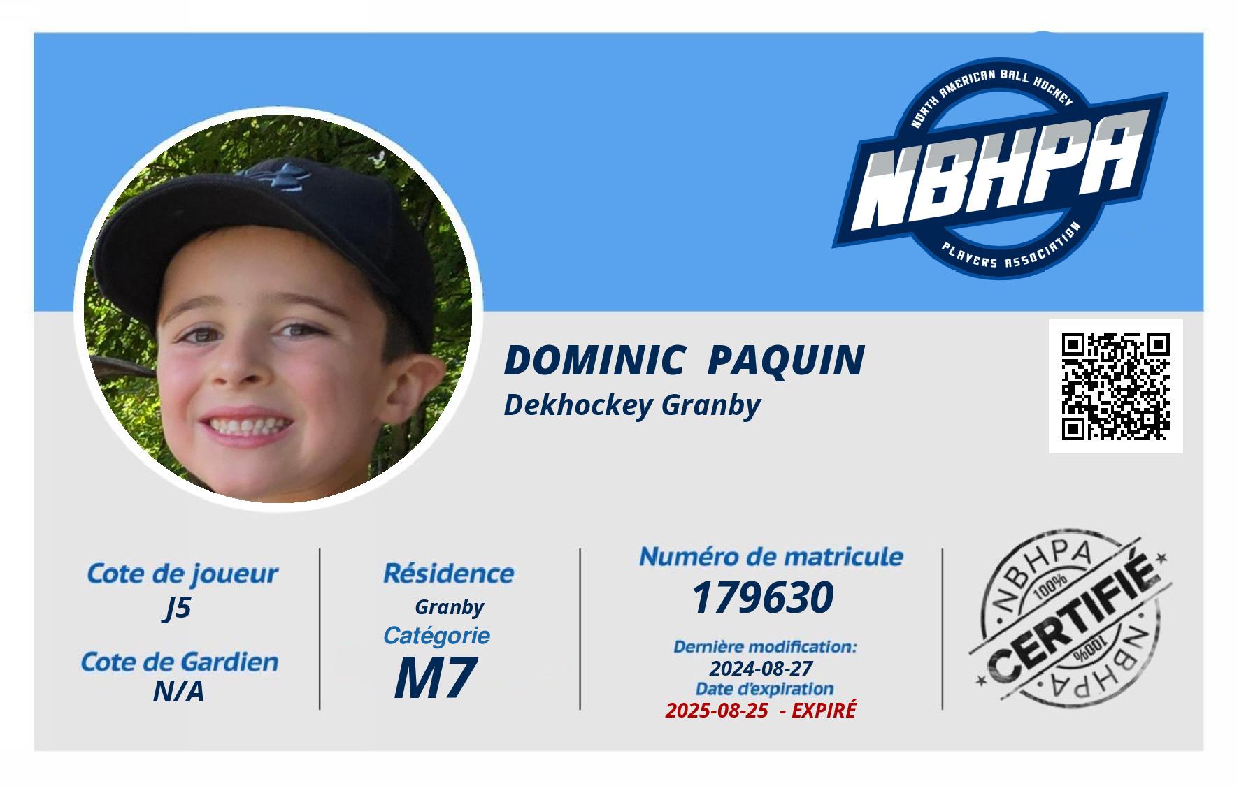 Dominic  Paquin