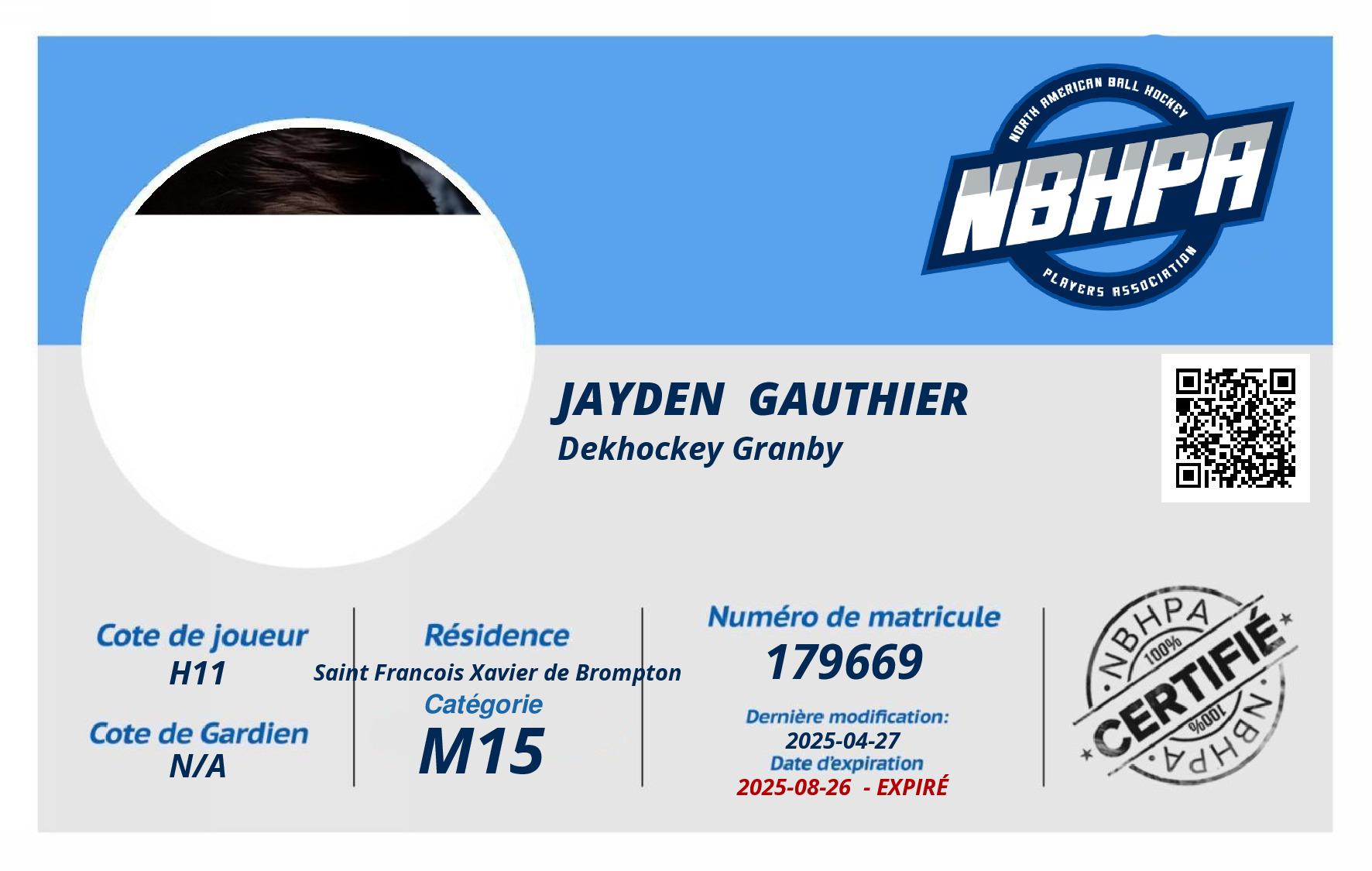 Jayden  Gauthier 