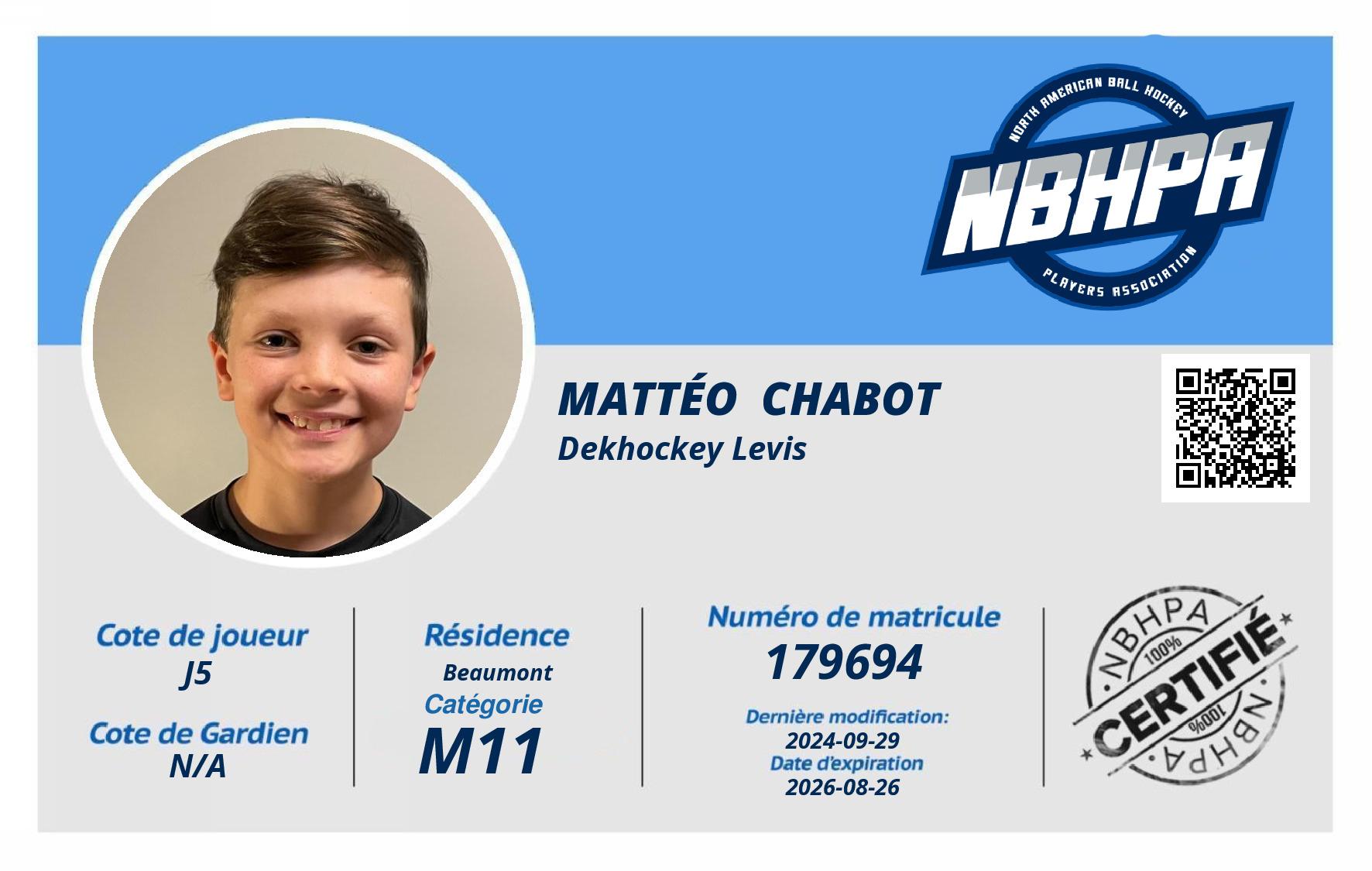 Mattéo  Chabot