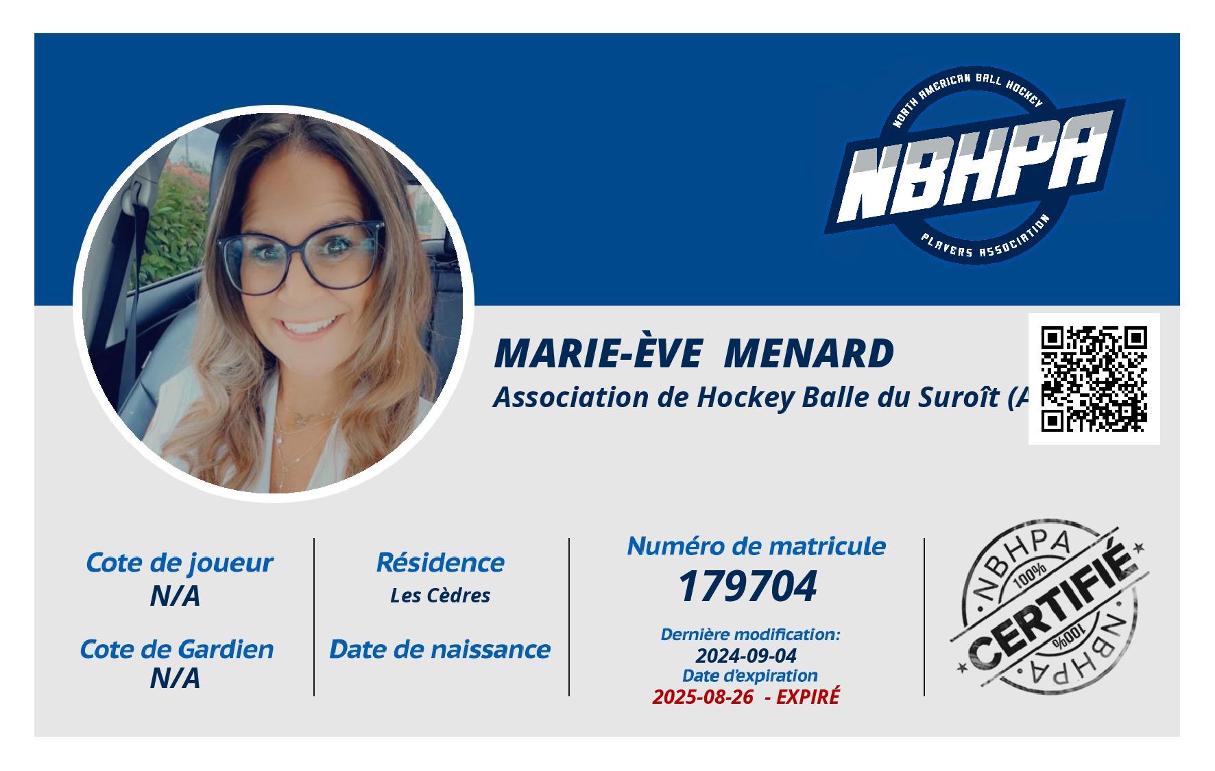 Marie-Ève  Menard