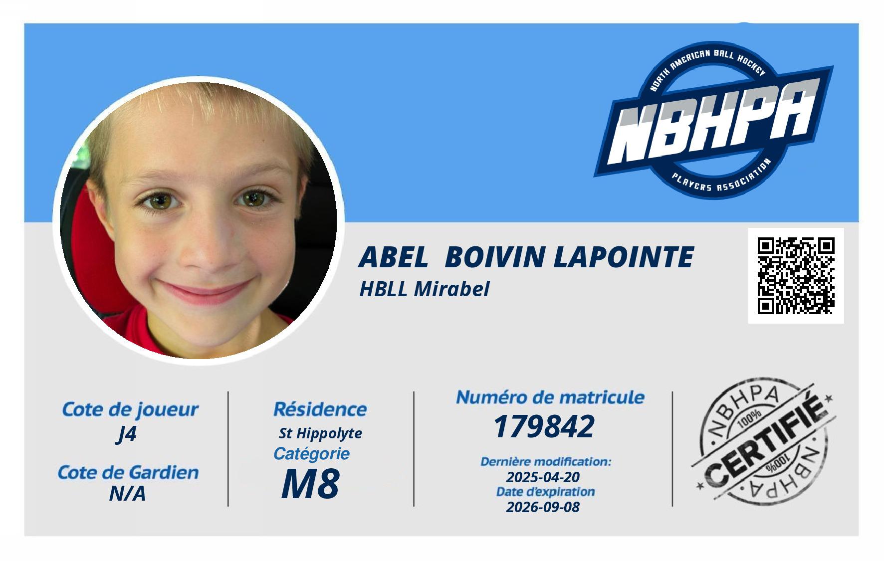 Abel  Boivin lapointe
