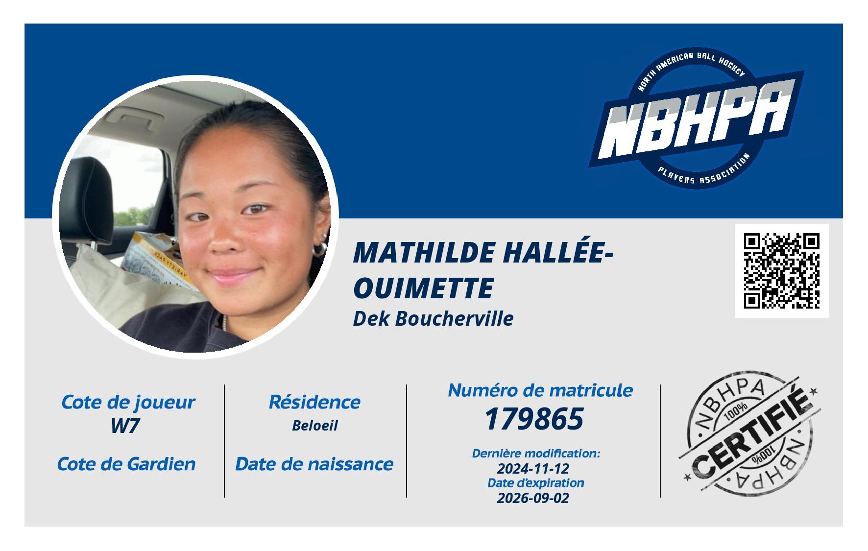 Mathilde Hallée-Ouimette