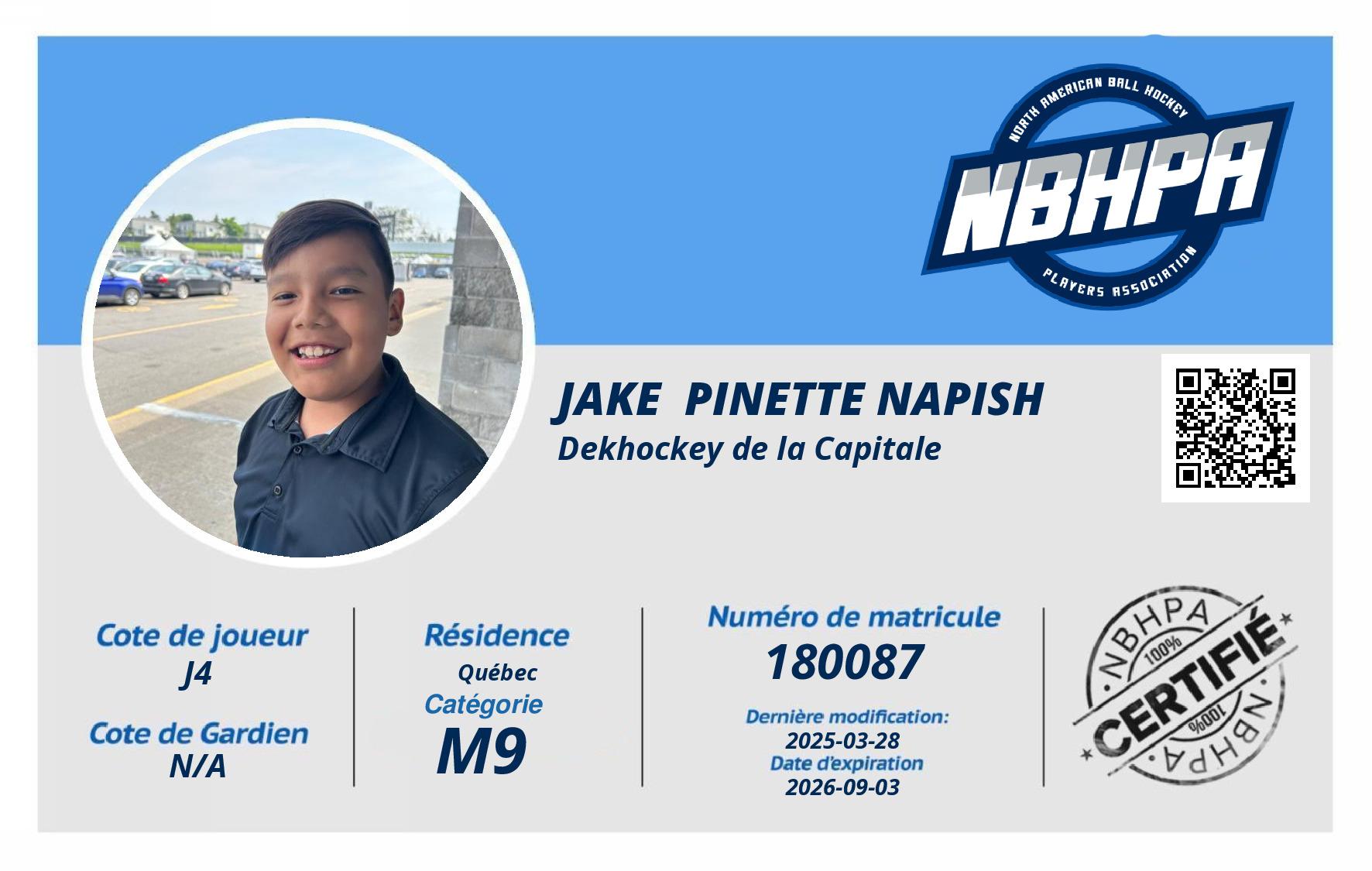 Jake  Pinette Napish