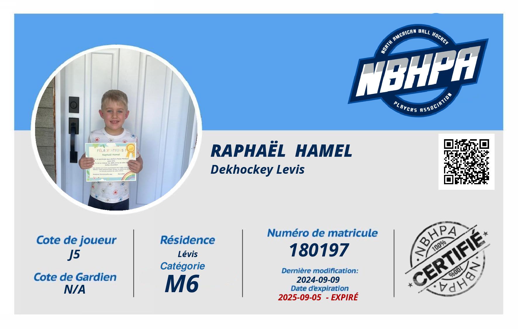 Raphaël  Hamel