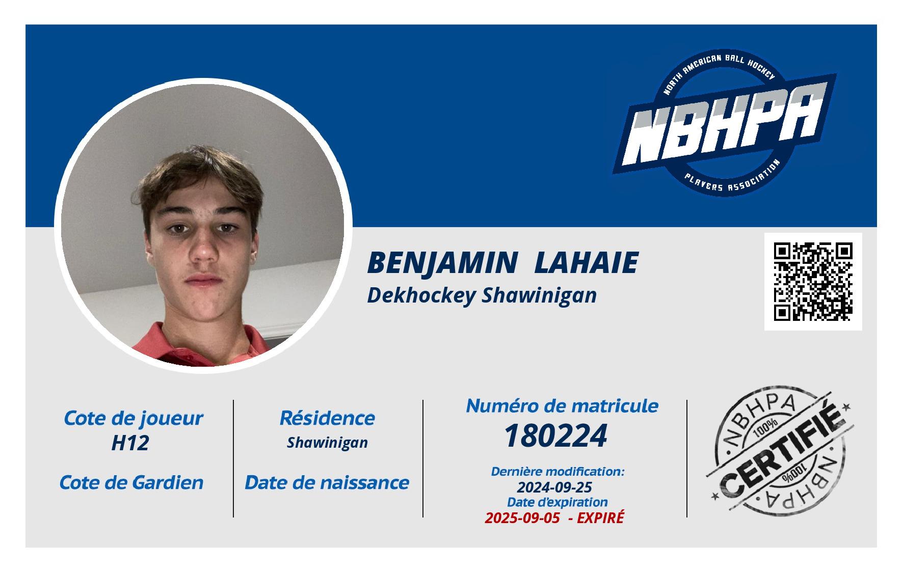 Benjamin  Lahaie 