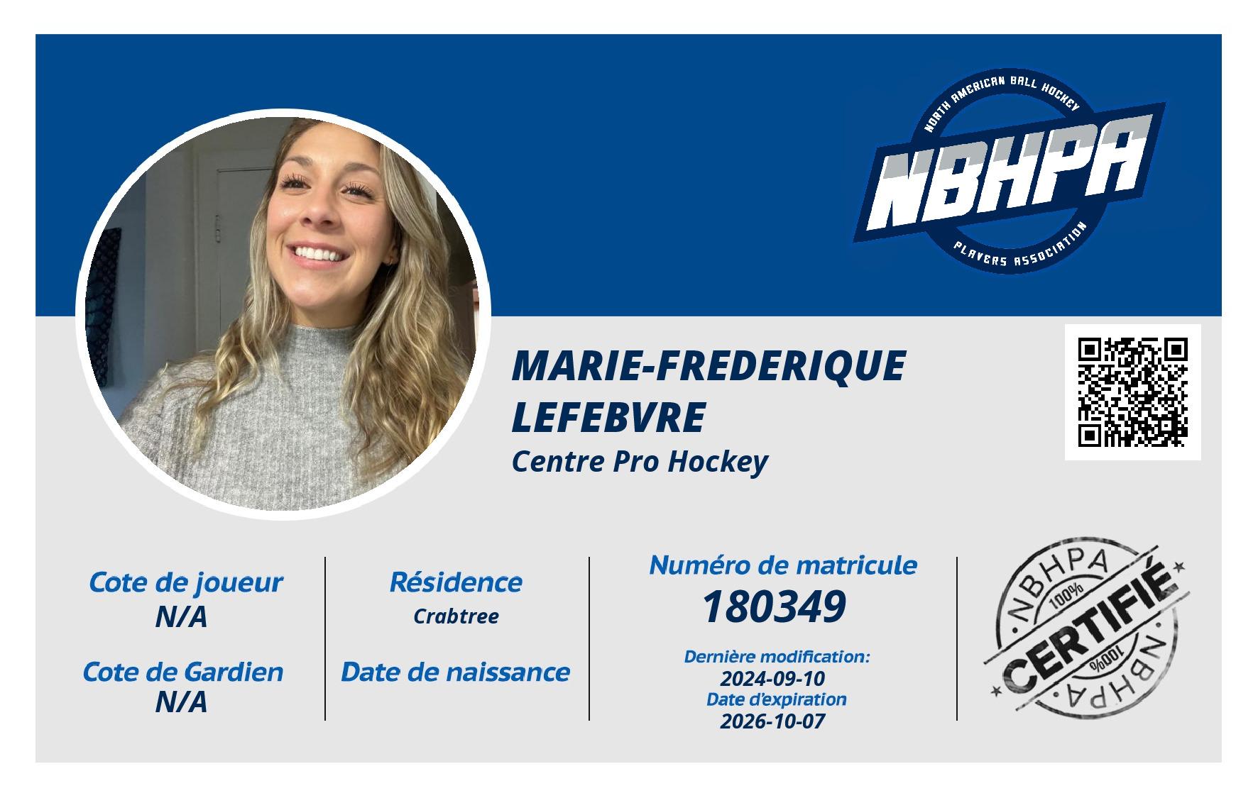 Marie-Frederique Lefebvre