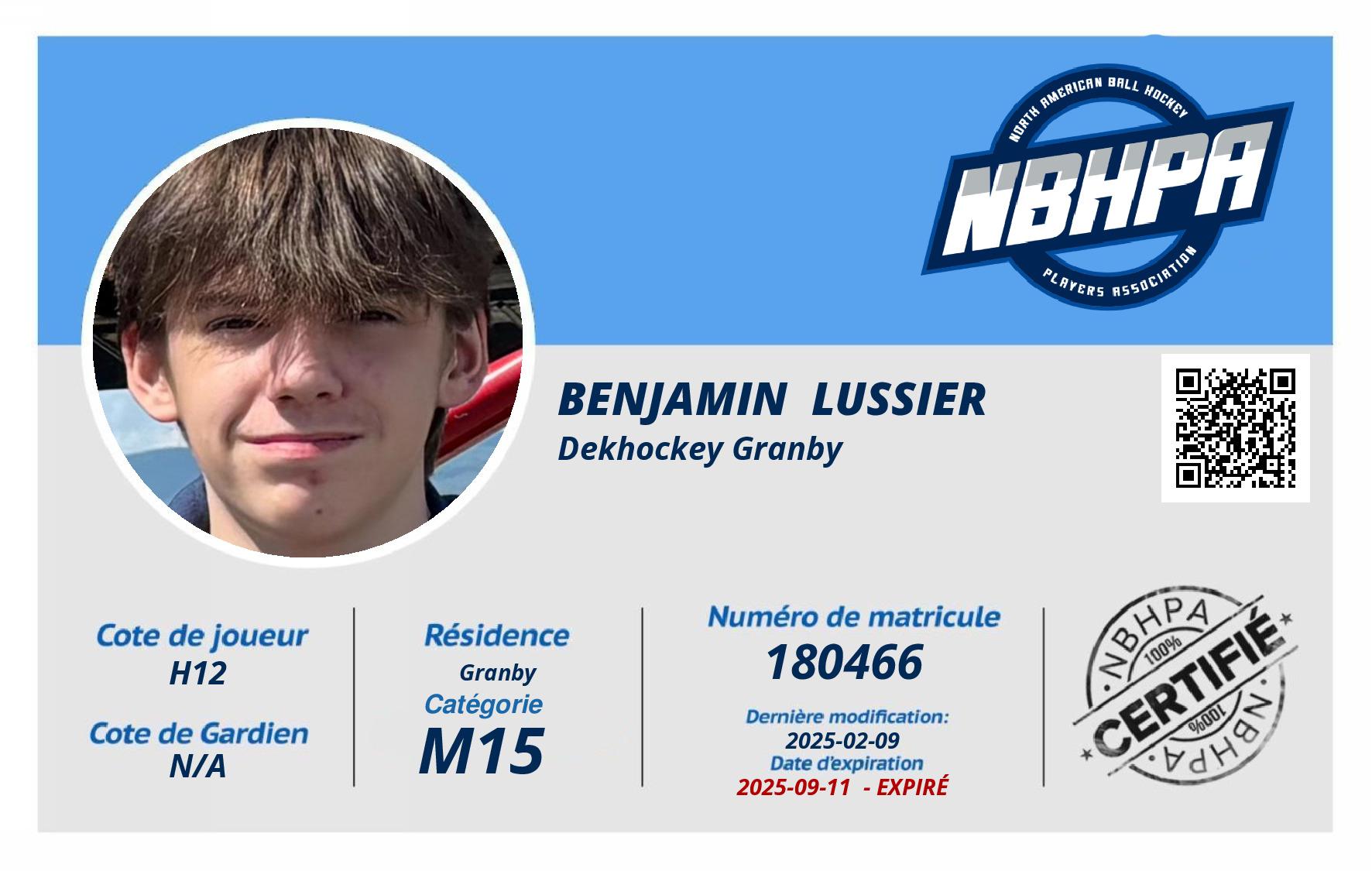 Benjamin  Lussier