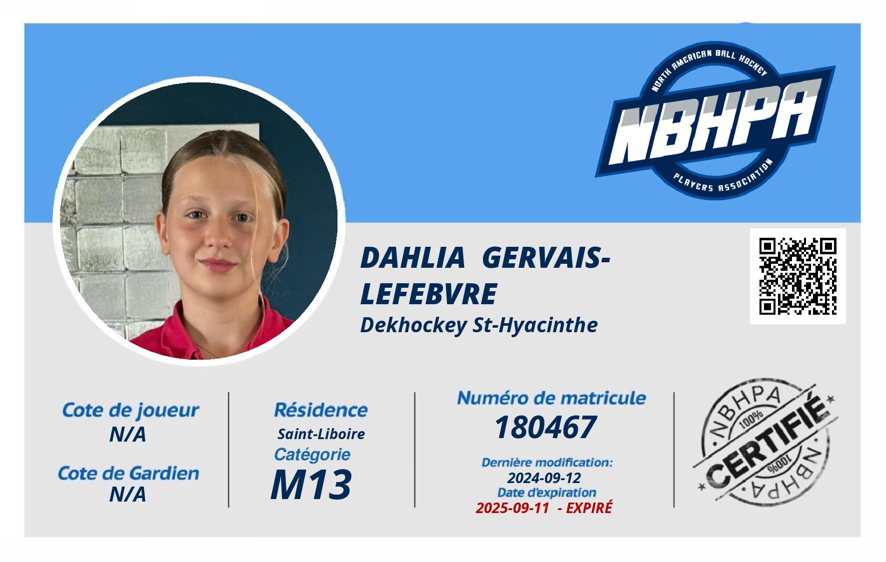 Dahlia  Gervais-Lefebvre