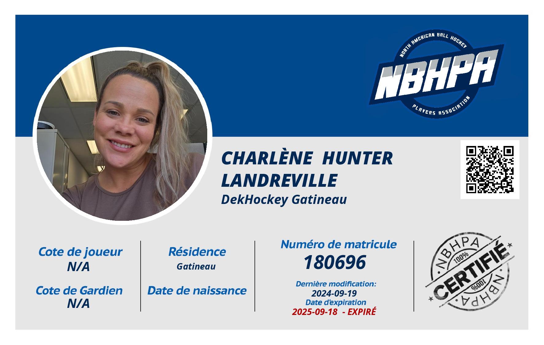 Charlène  Hunter Landreville 