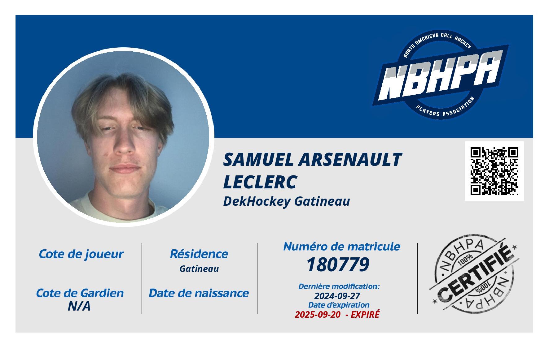 Samuel Arsenault Leclerc