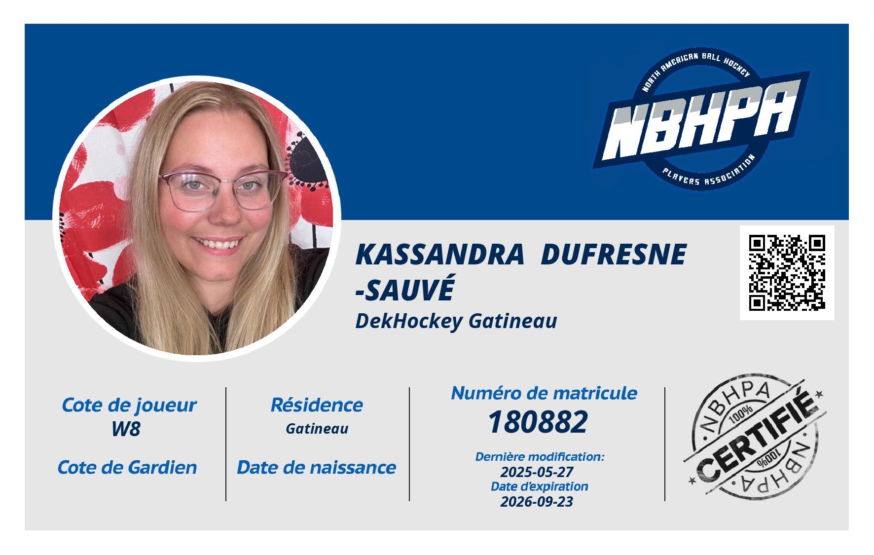 Kassandra  Dufresne -Sauvé