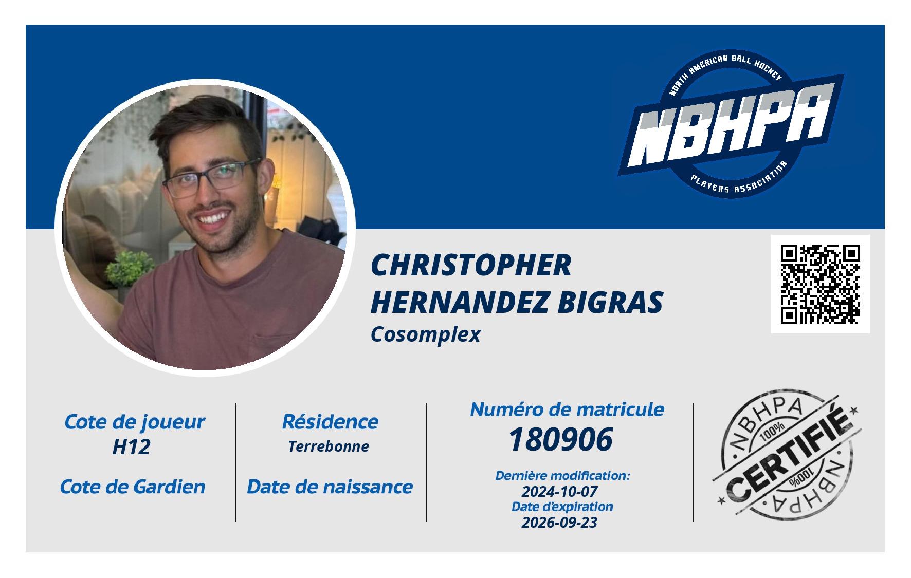 Christopher  Hernandez bigras 