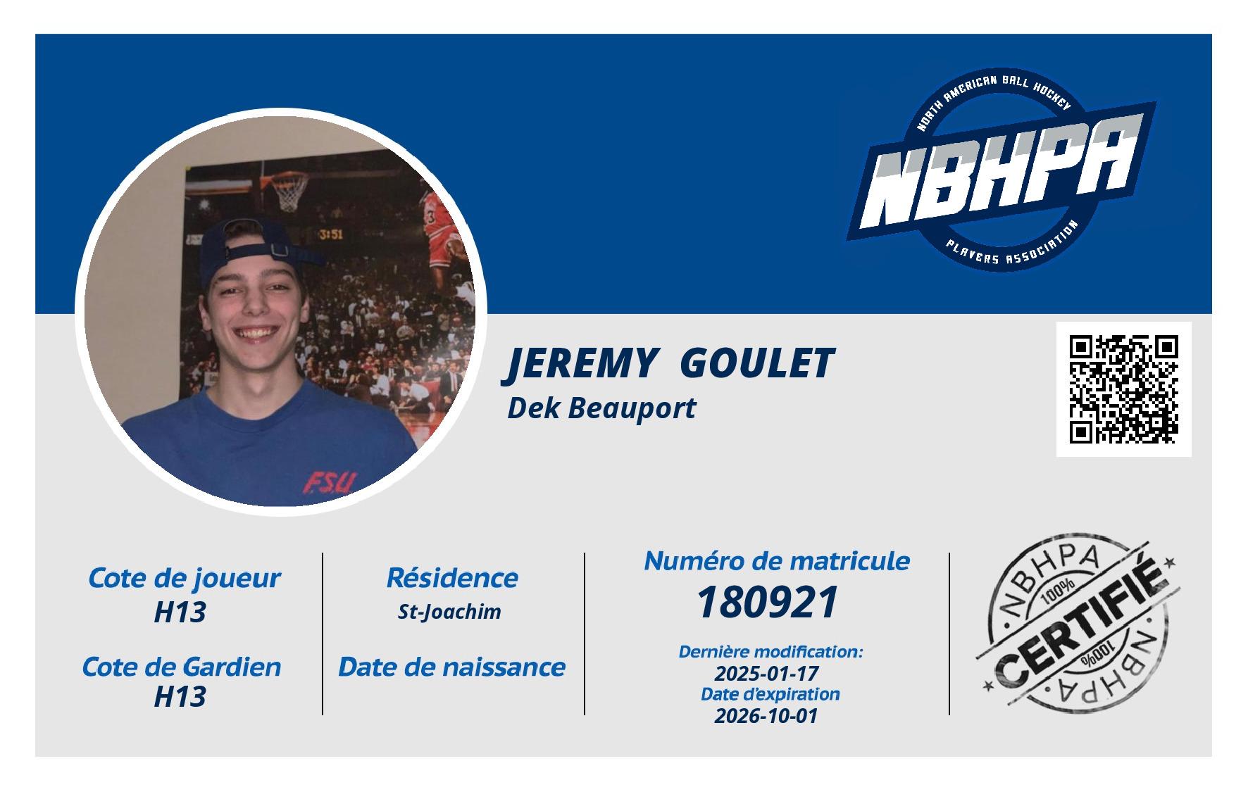 Jeremy  Goulet