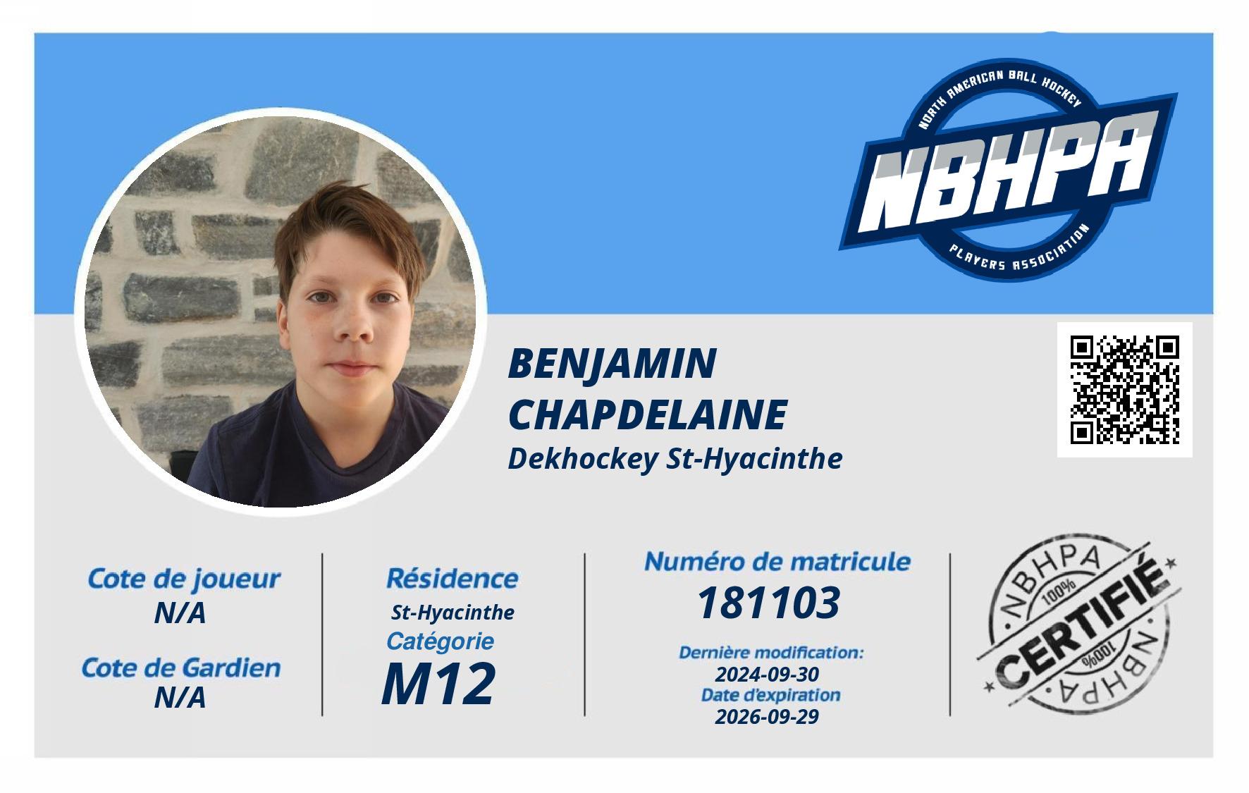 Benjamin Chapdelaine