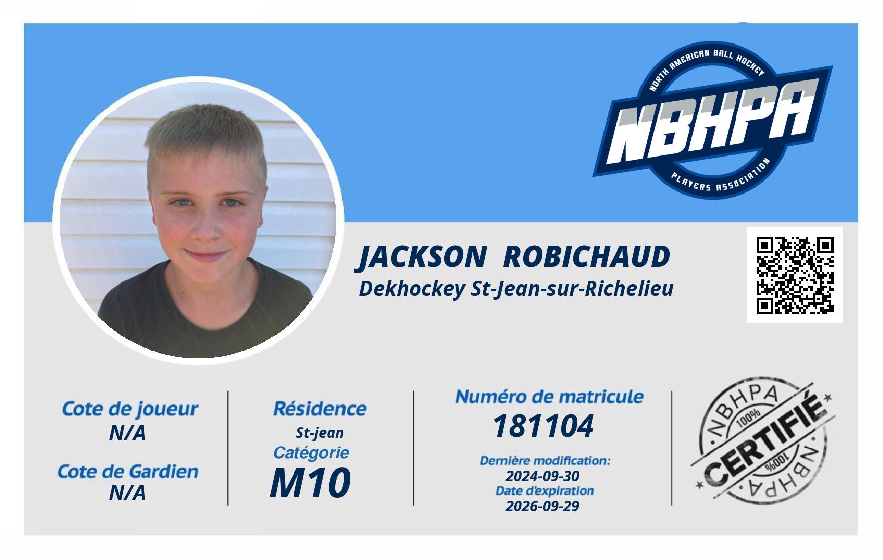 Jackson  Robichaud 