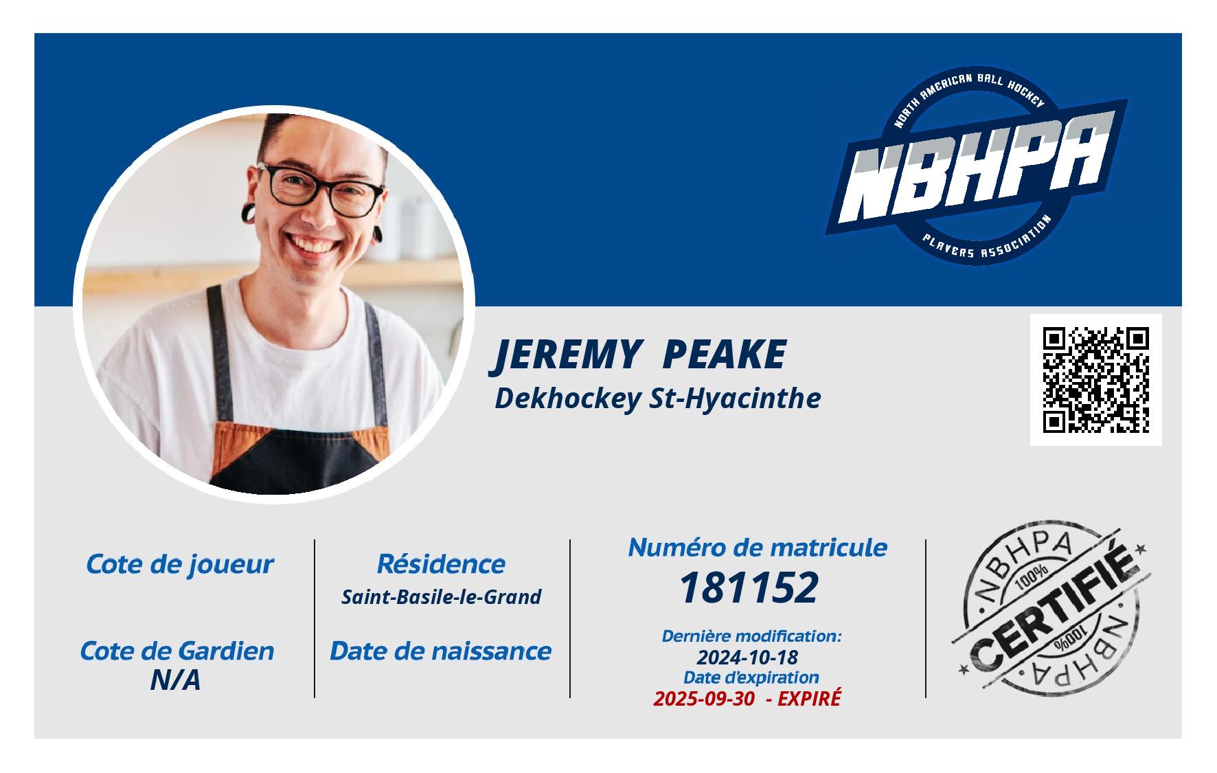 Jeremy  Peake