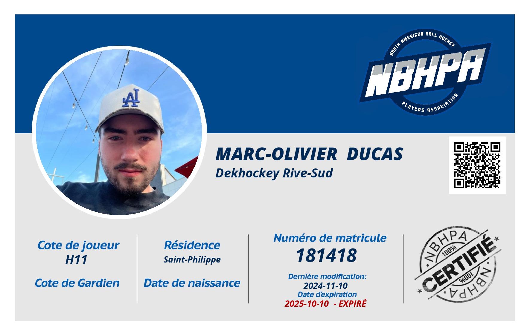 Marc-Olivier  Ducas