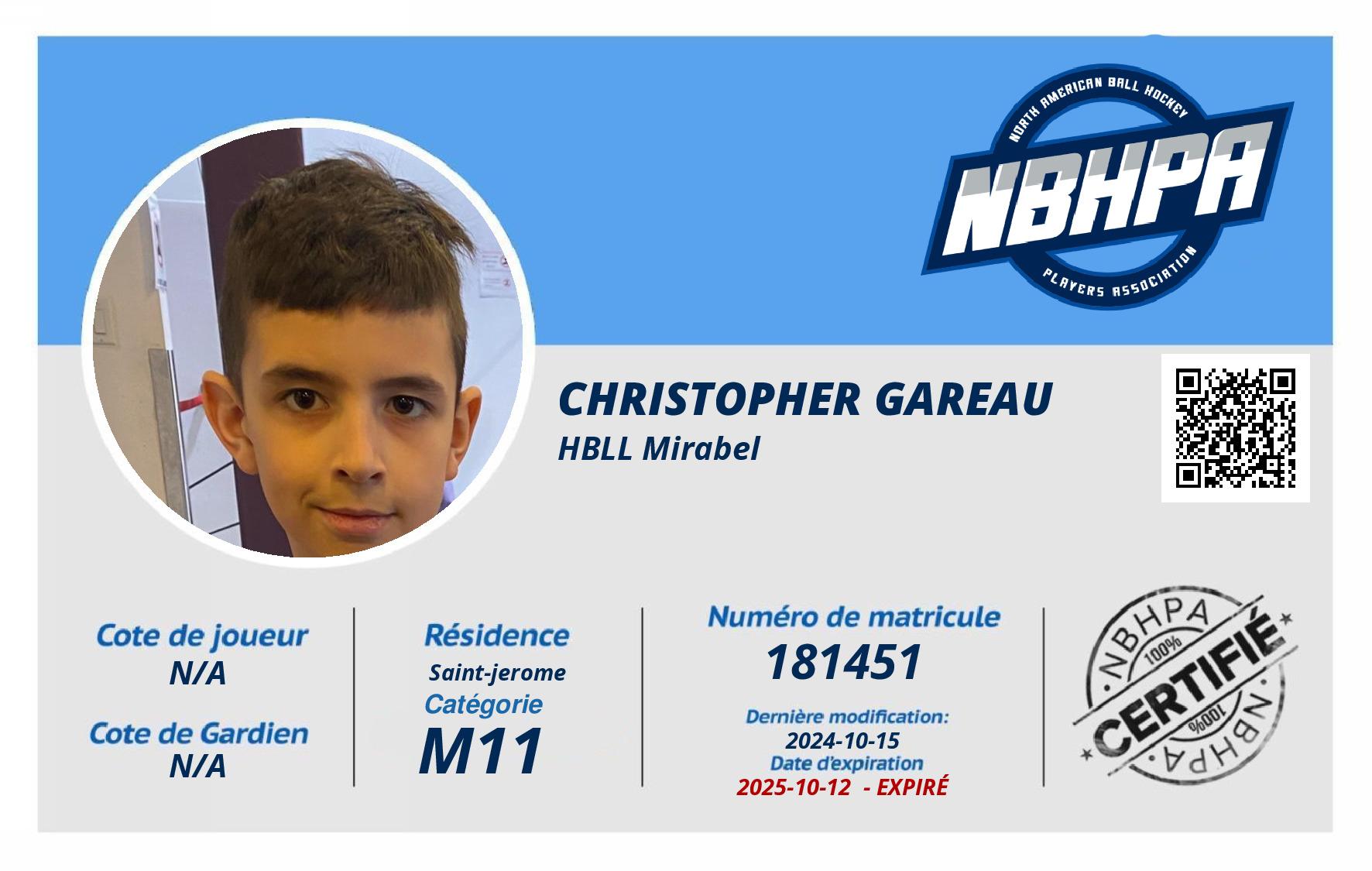 Christopher Gareau