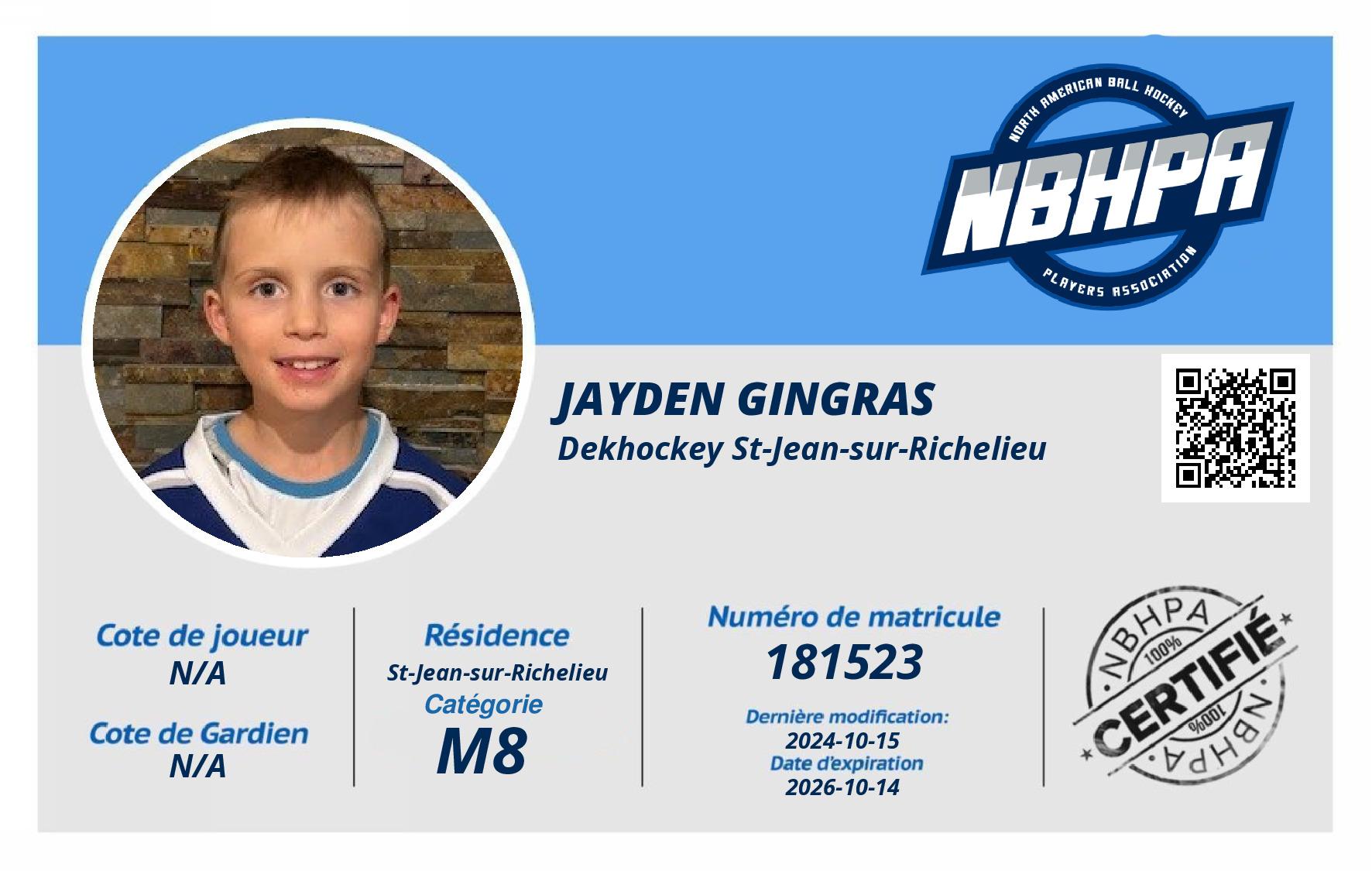 Jayden Gingras