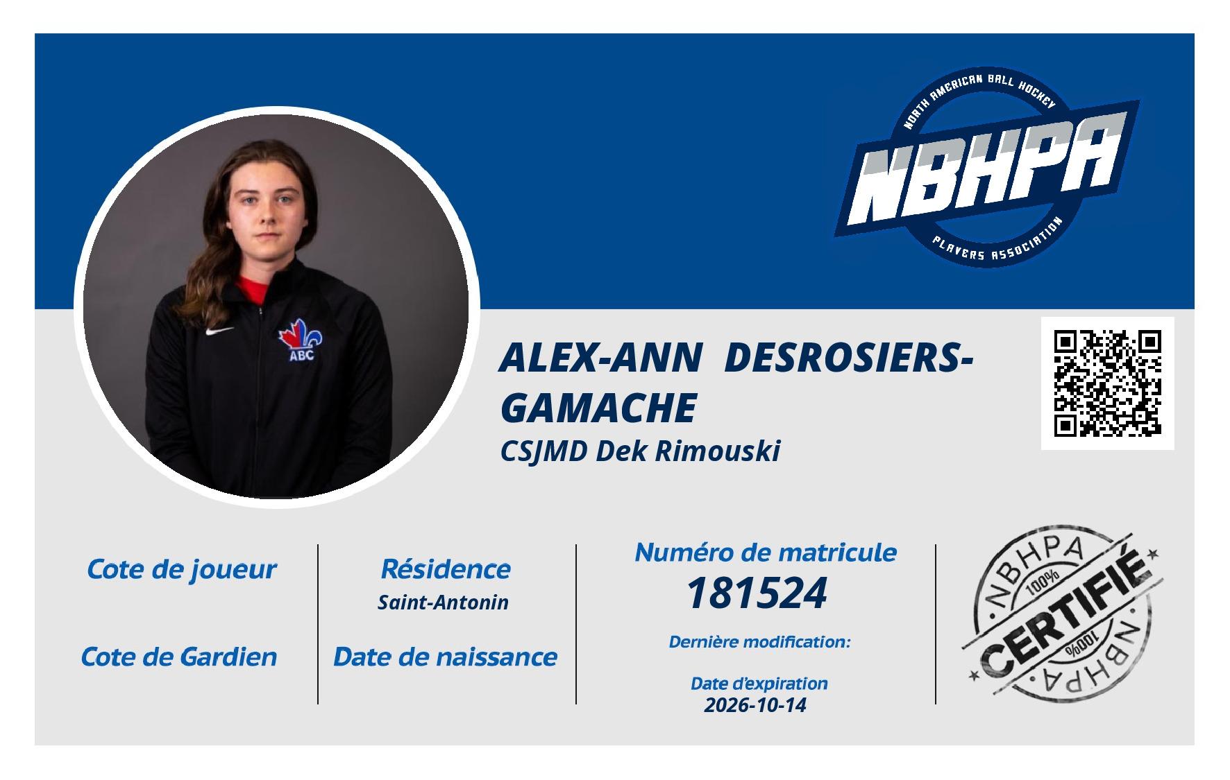 Alex-Ann  Desrosiers-Gamache 