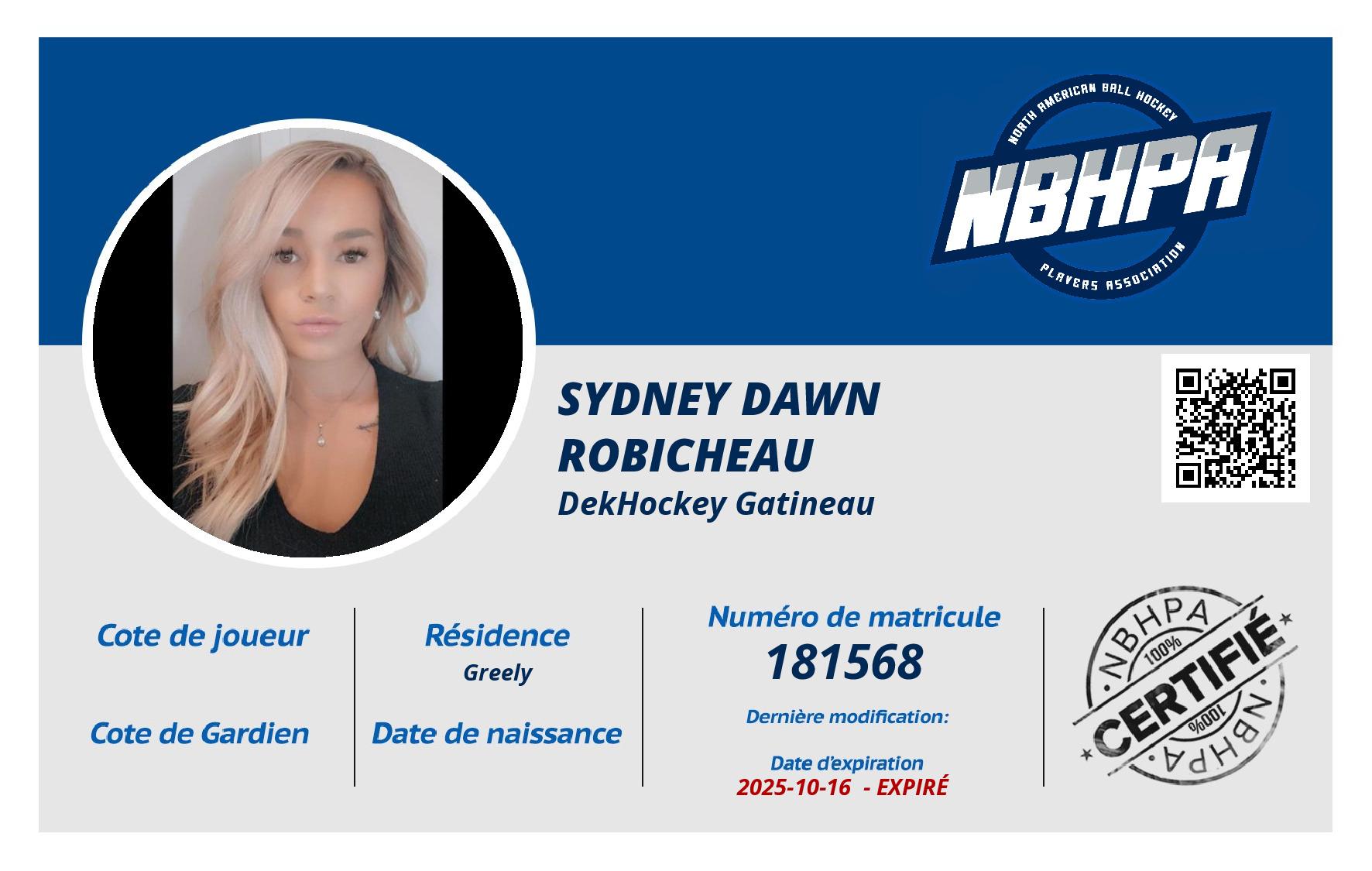 Sydney Dawn Robicheau