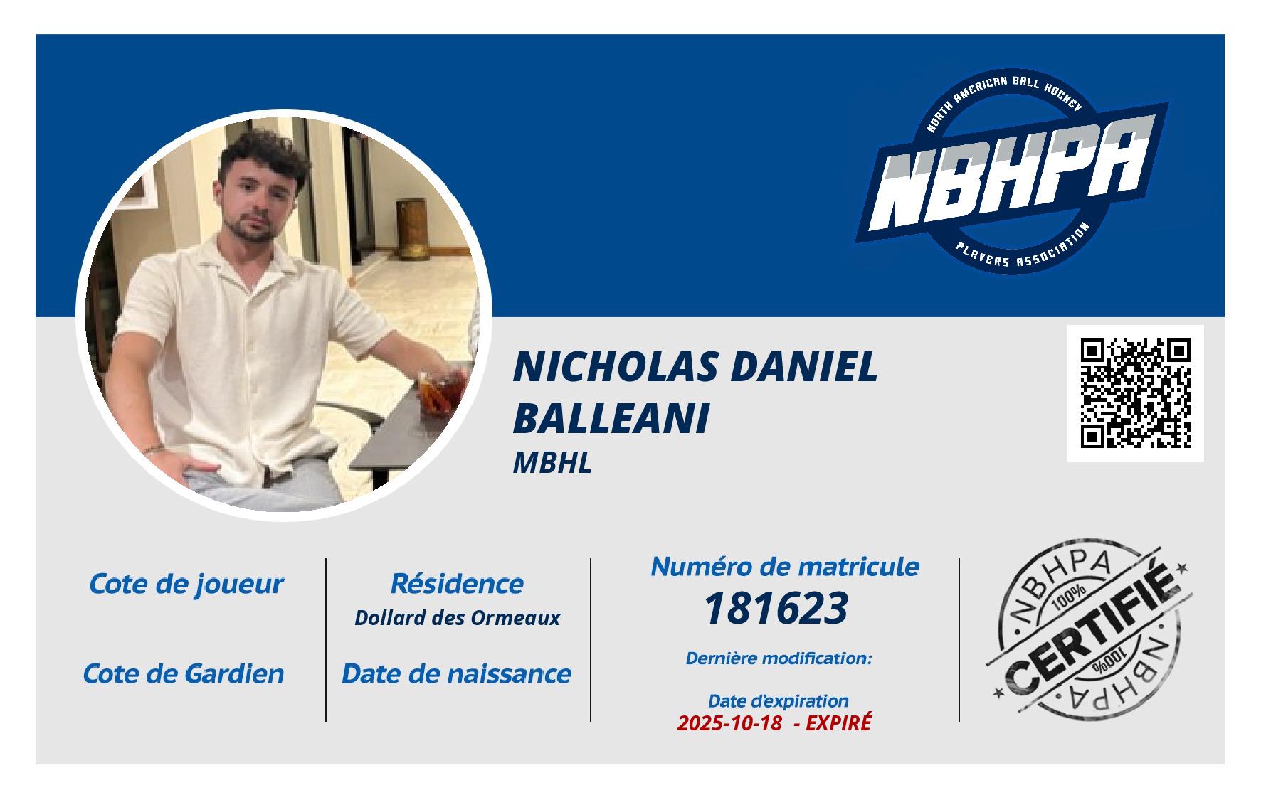 Nicholas Daniel Balleani