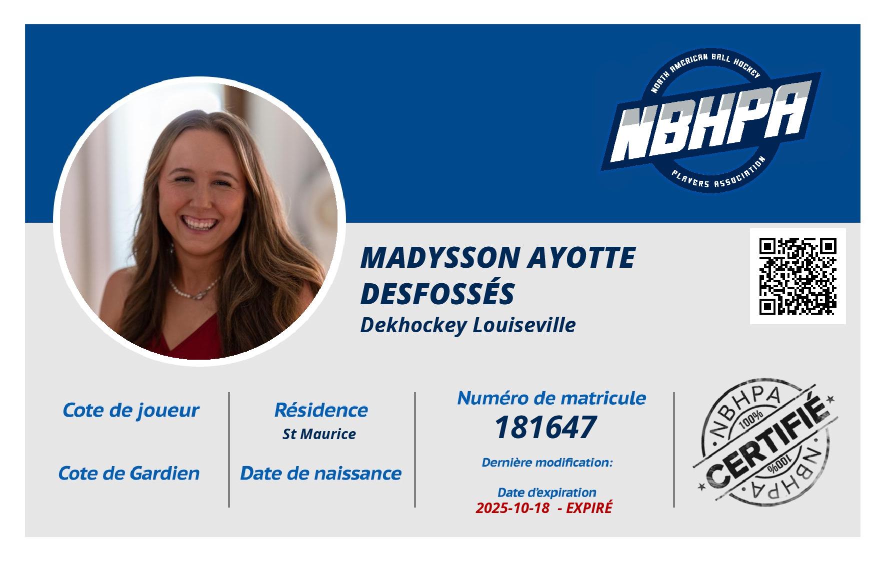 Madysson Ayotte Desfossés